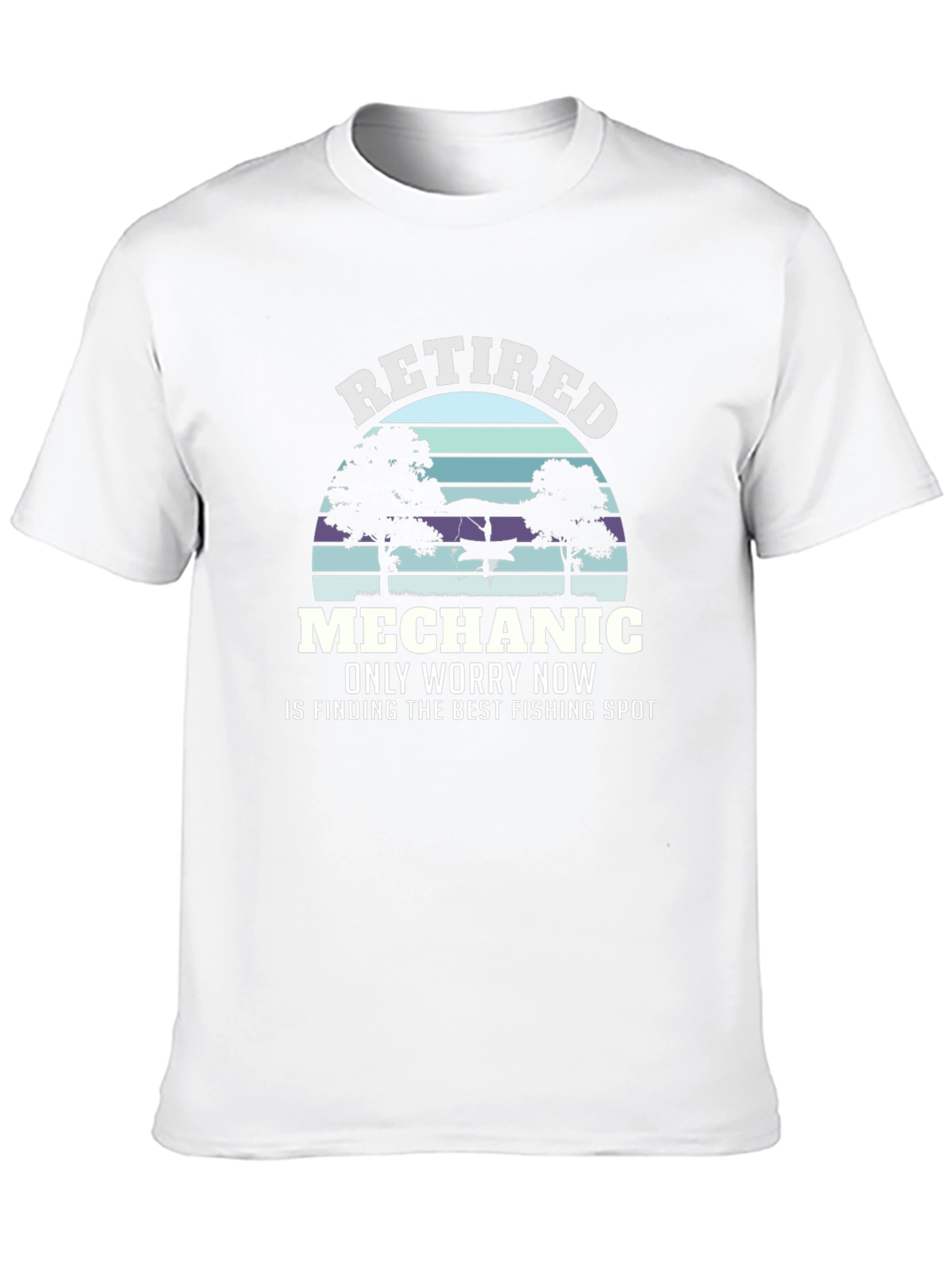 Black Retired Mechanic Fishing T-Shirt - Funny Retirement Gift view 10