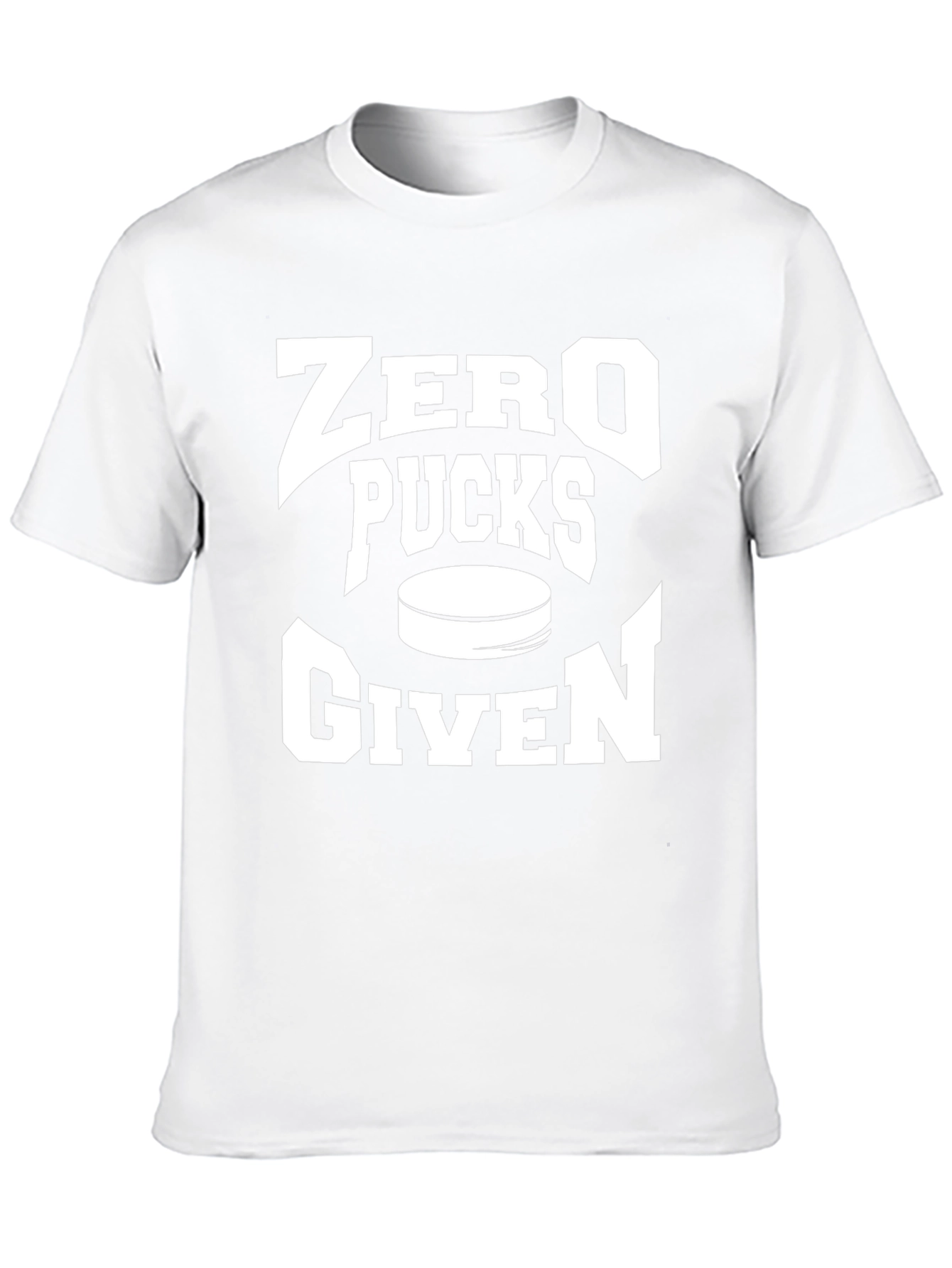 Black Zero Pucks Given Hockey T-Shirt view 10
