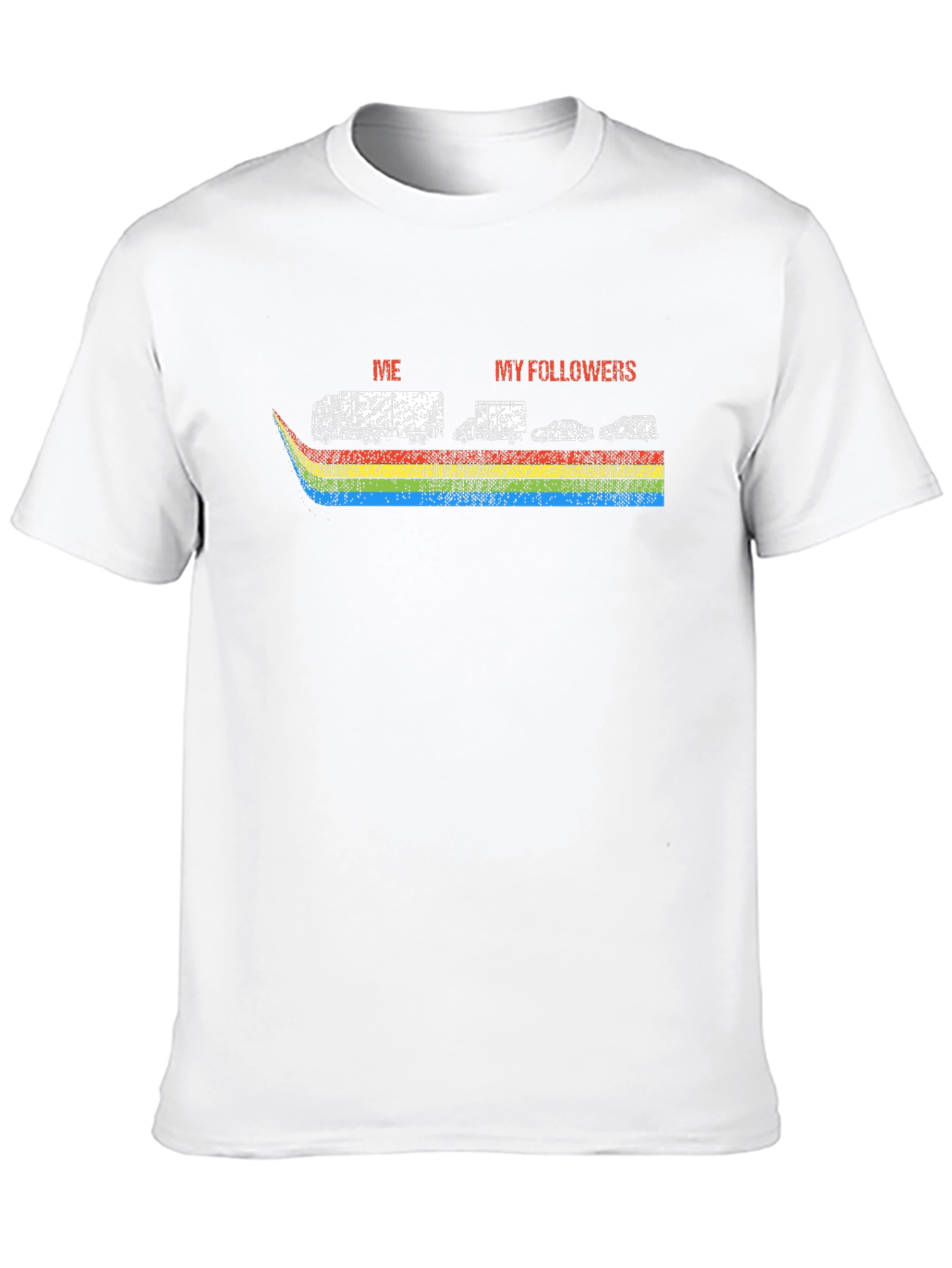 Black Me vs My Followers Rainbow T-Shirt view 10