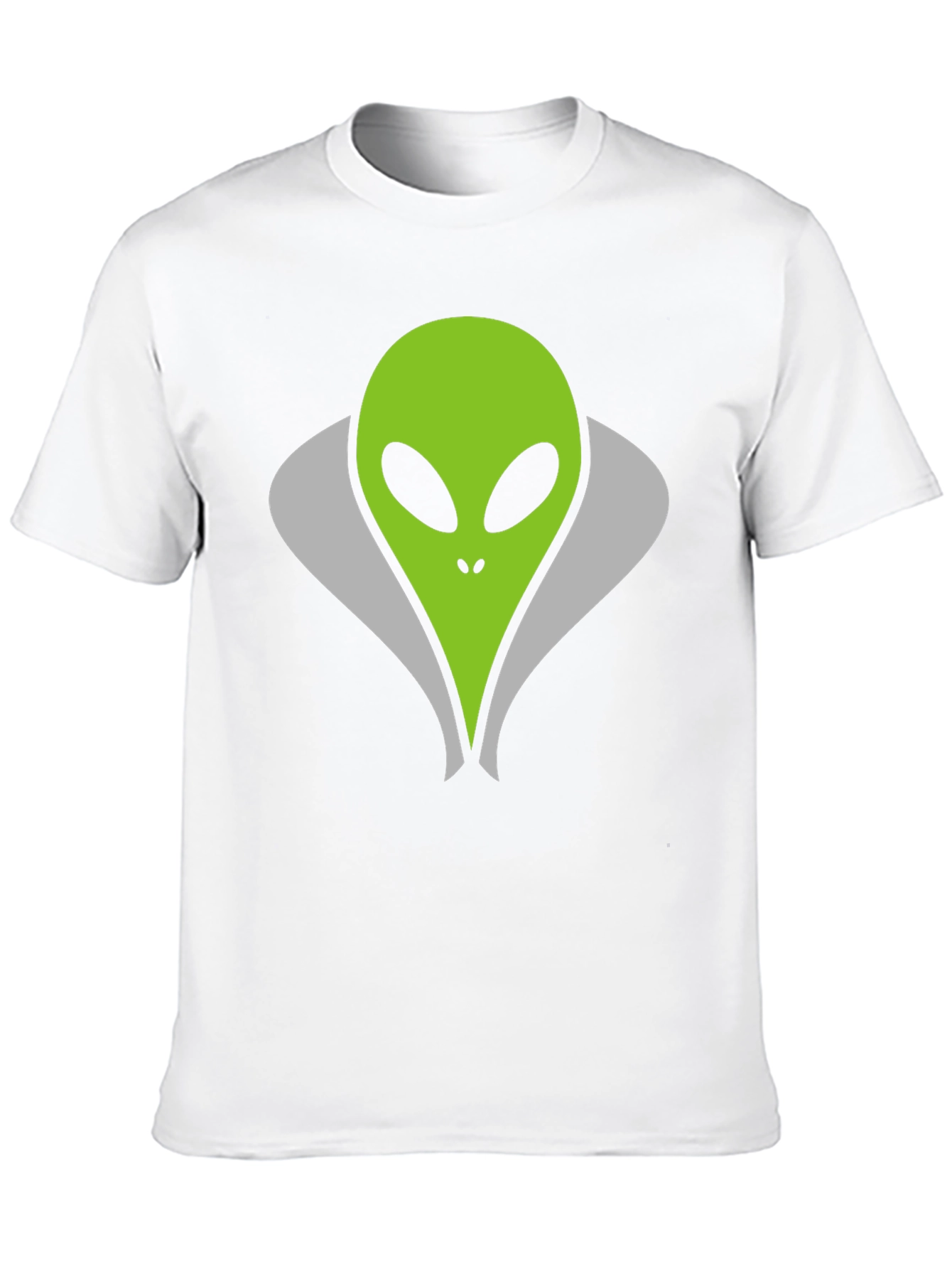 Black Alien Head Graphic Tee - Black Cotton T-Shirt view 10