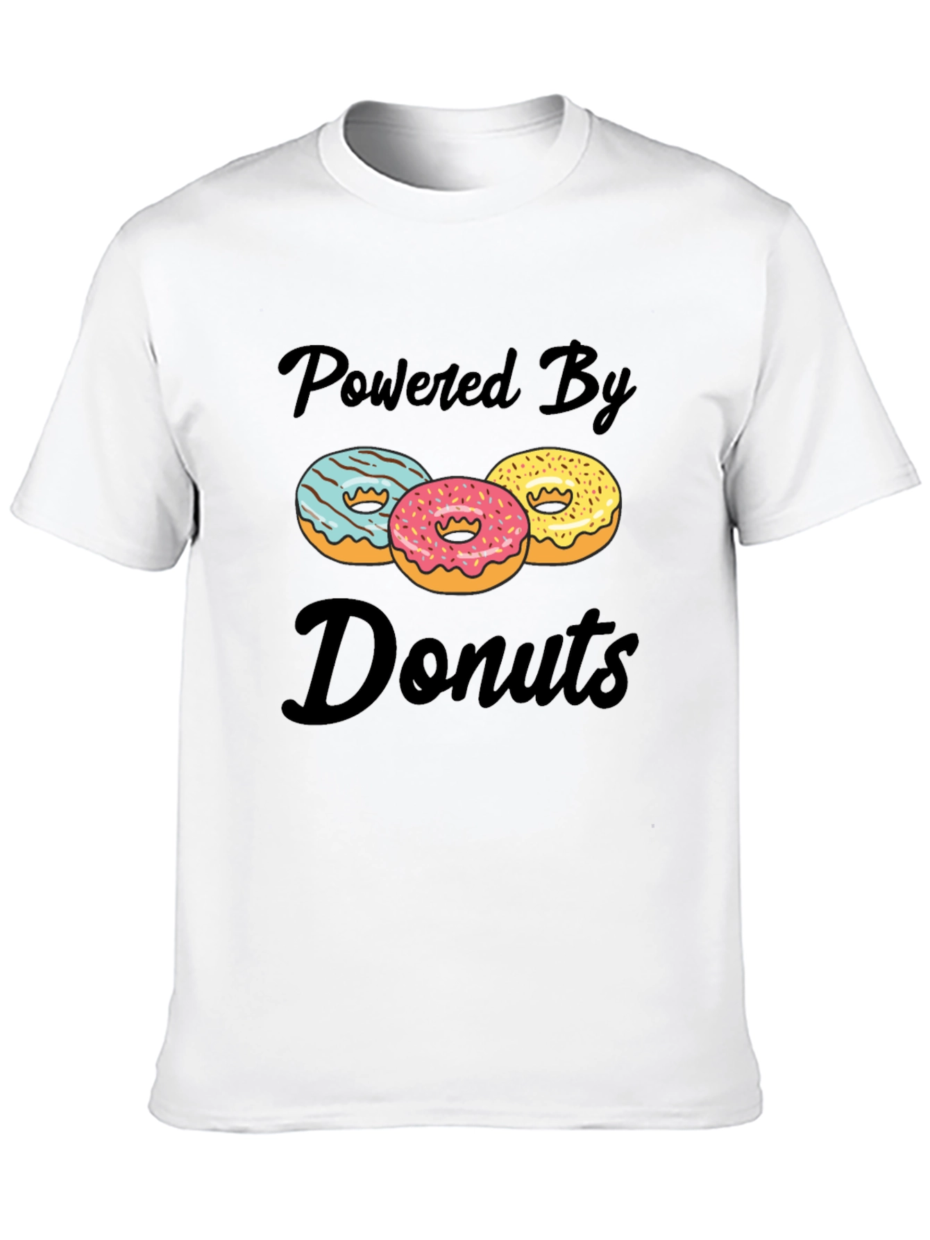 Black Powered By Donuts Graphic T-Shirt view 10