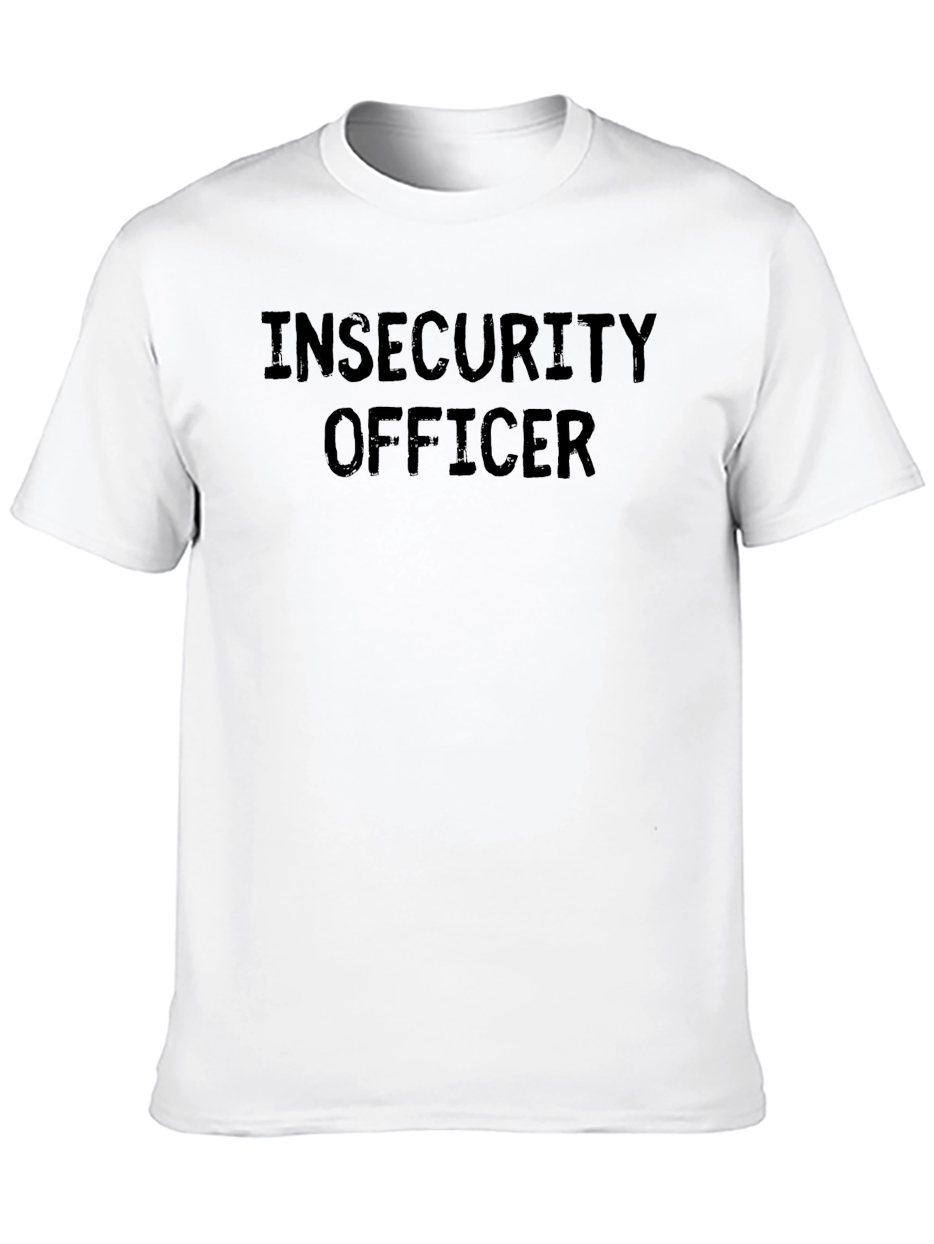 Black Insecurity Officer Novelty Graphic T-Shirt view 10