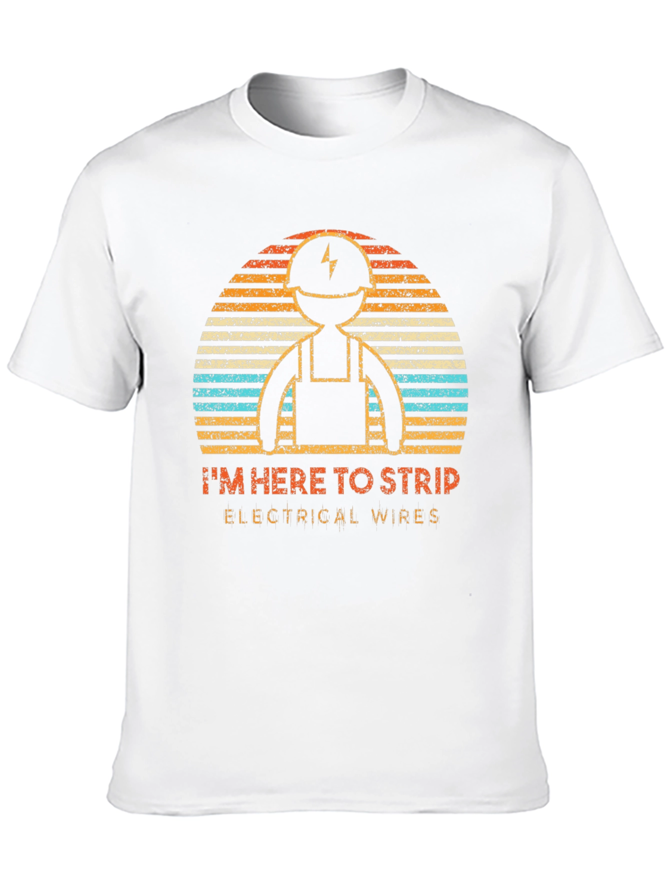 Black Electrician Humor T-Shirt - I'm Here To Strip Electrical Wires  view 10