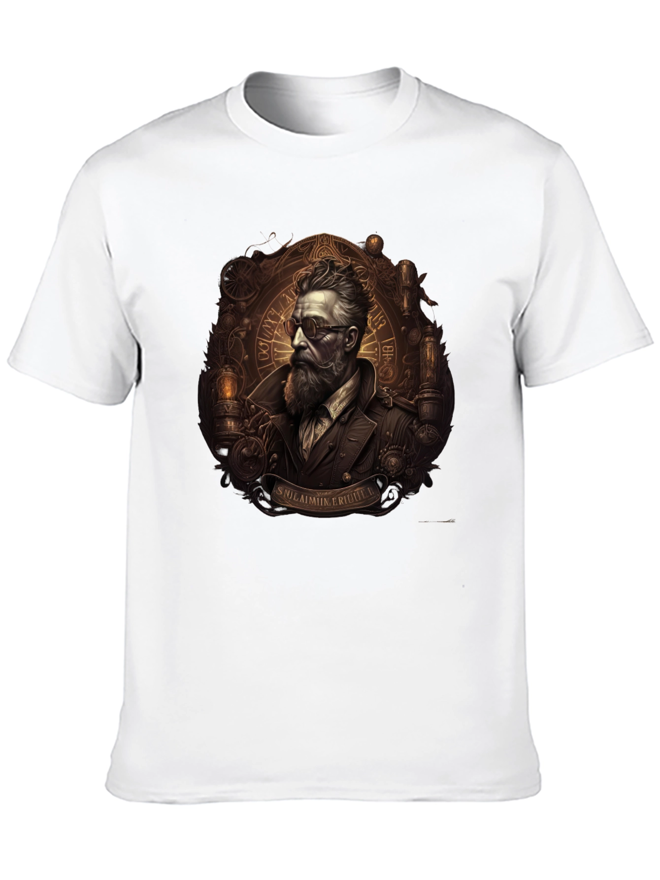 Black Steampunk Gentleman Graphic Tee - Unique Design view 10