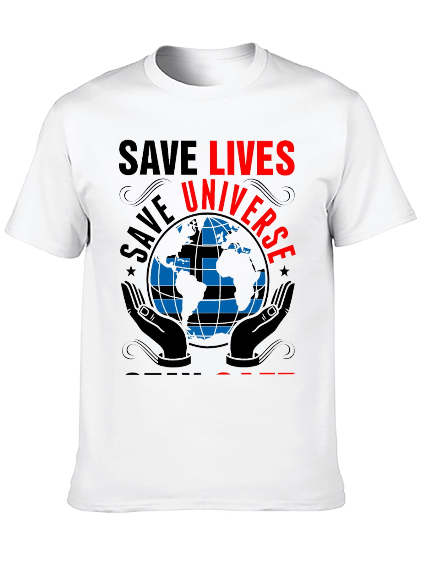 Black Save Lives Save Universe Graphic T-Shirt view 10