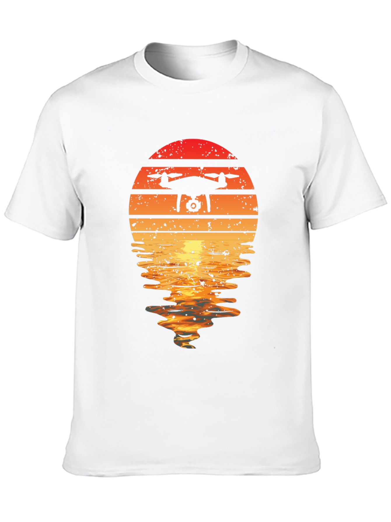 Black Drone Sunset Graphic Tee -  Unique Design view 10