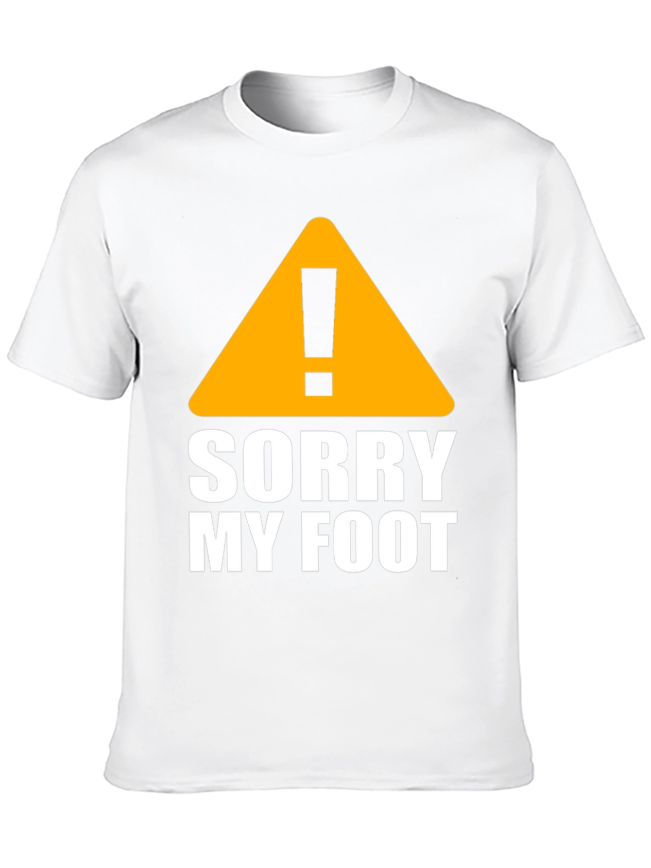 Black Funny Sorry My Foot Graphic Novelty T-Shirt view 10