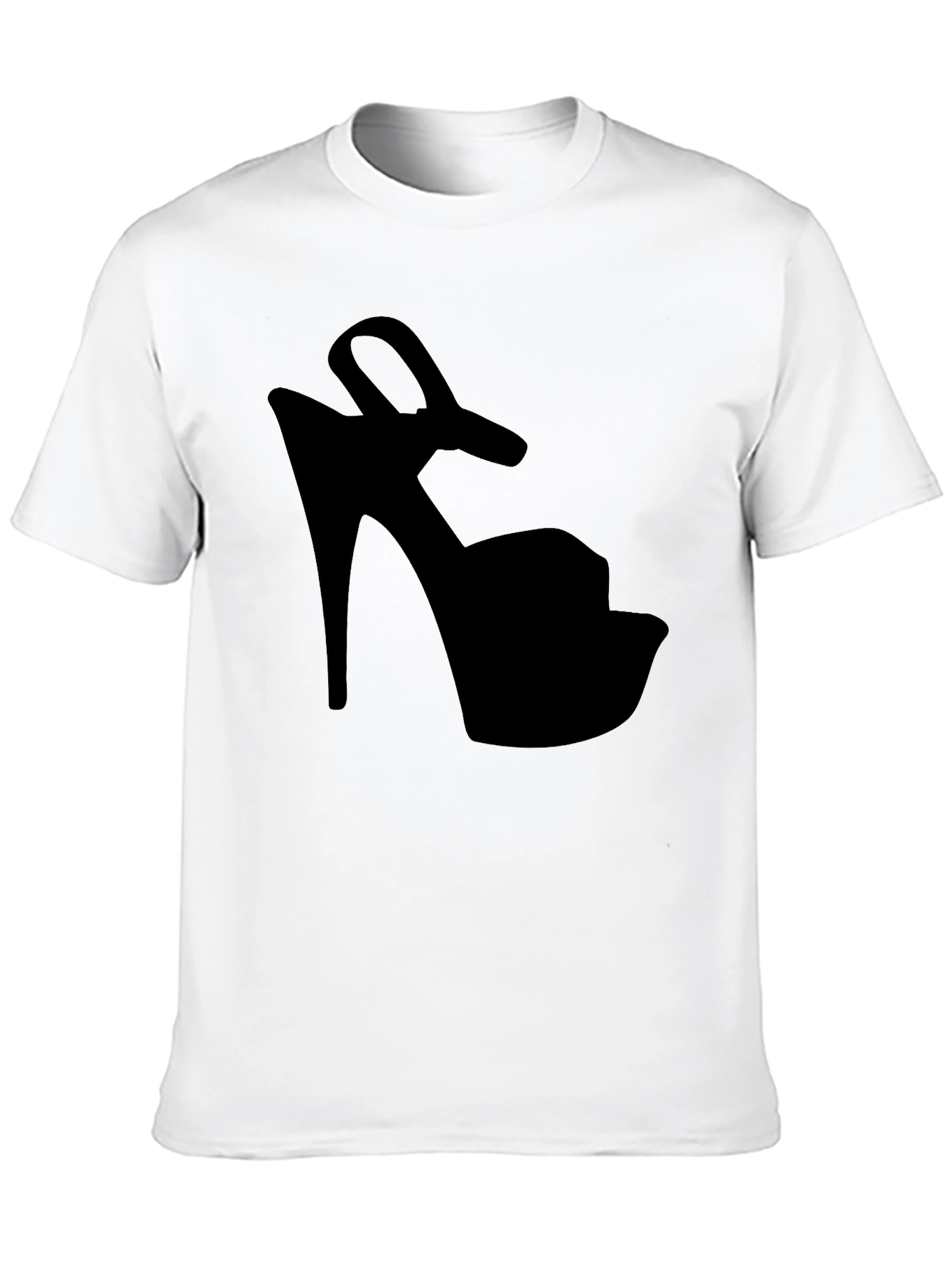 Black High Heel Graphic Black T-Shirt view 10