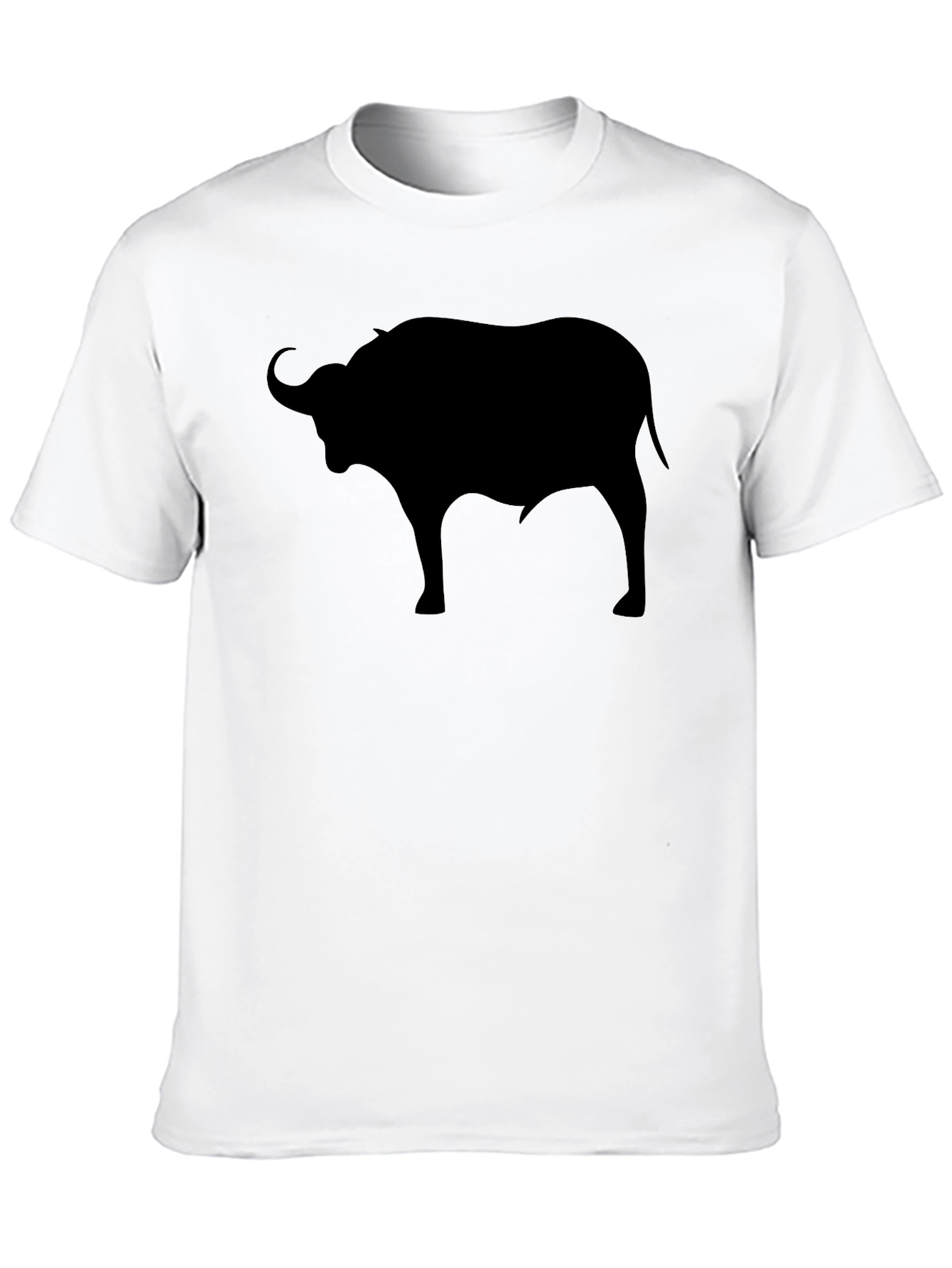 Black Black Bull Silhouette Graphic T-Shirt - Men's Casual Tee view 10