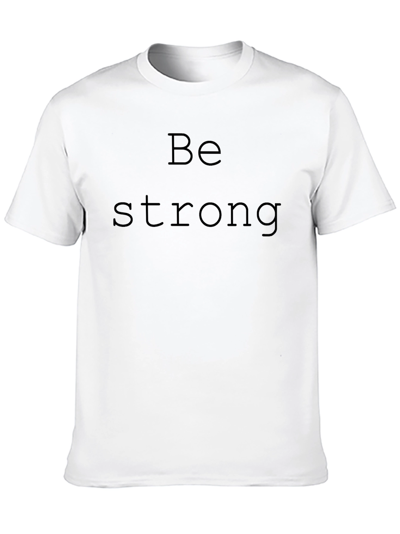 Black Be Strong Black T-Shirt - Motivational Men's Tee view 10