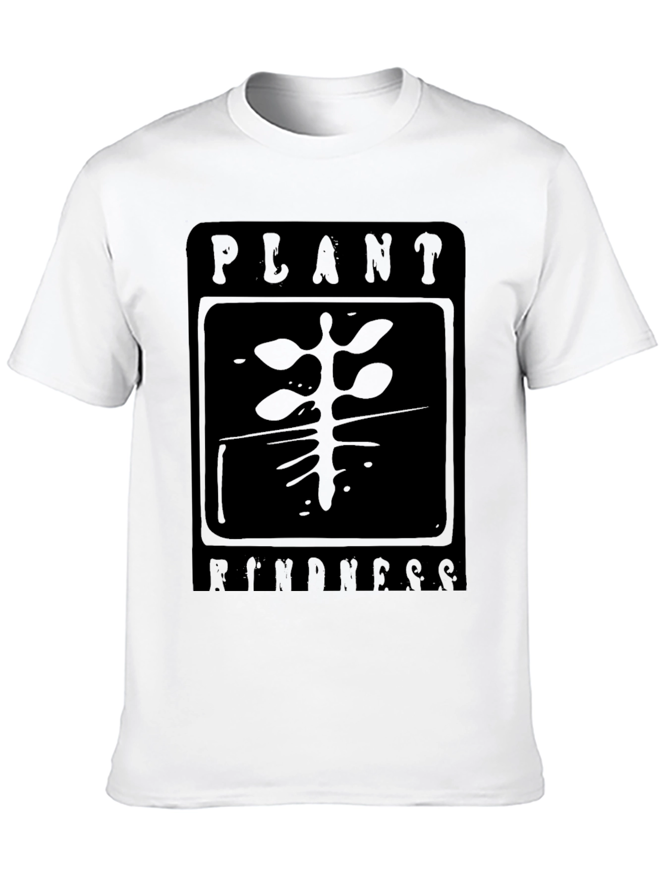 Black Plant Kindness Black Graphic T-Shirt view 10