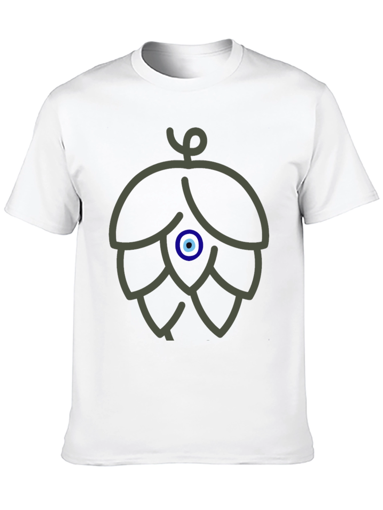 Black Evil Eye Hop Graphic Tee - Black Cotton T-Shirt view 10