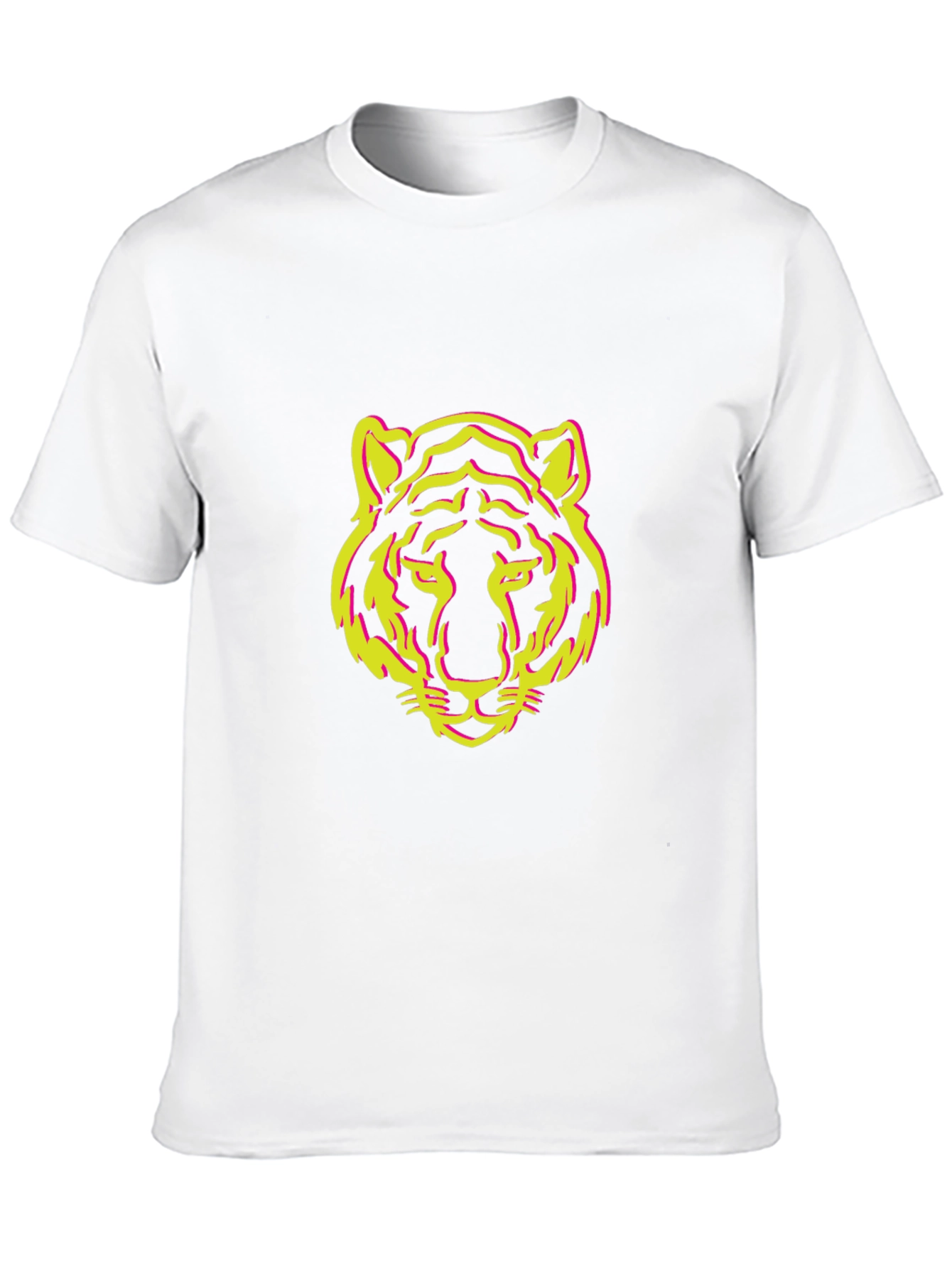 Black Black T-Shirt with Tiger Face Design view 10