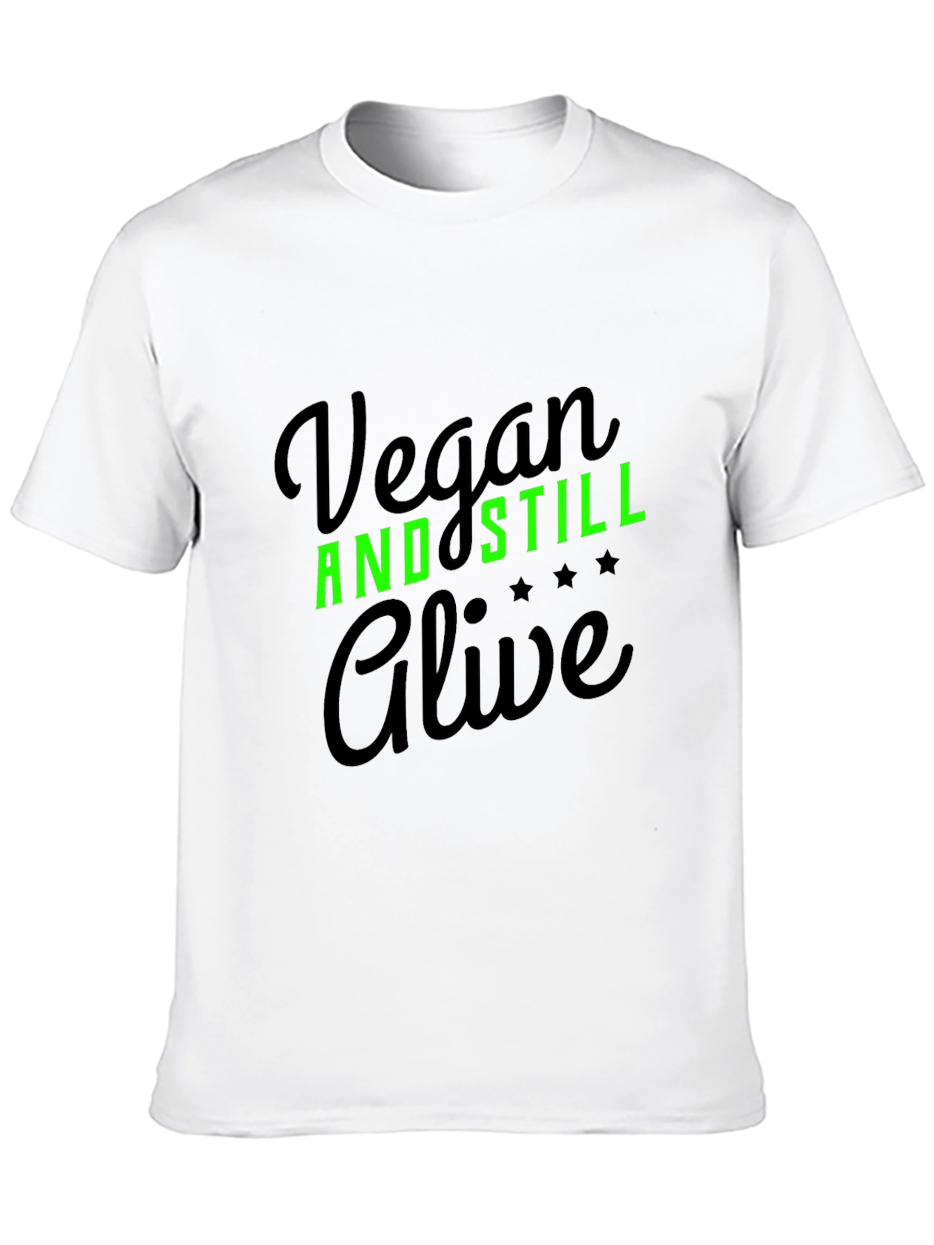 Black Vegan And Still Alive Graphic T-Shirt view 10