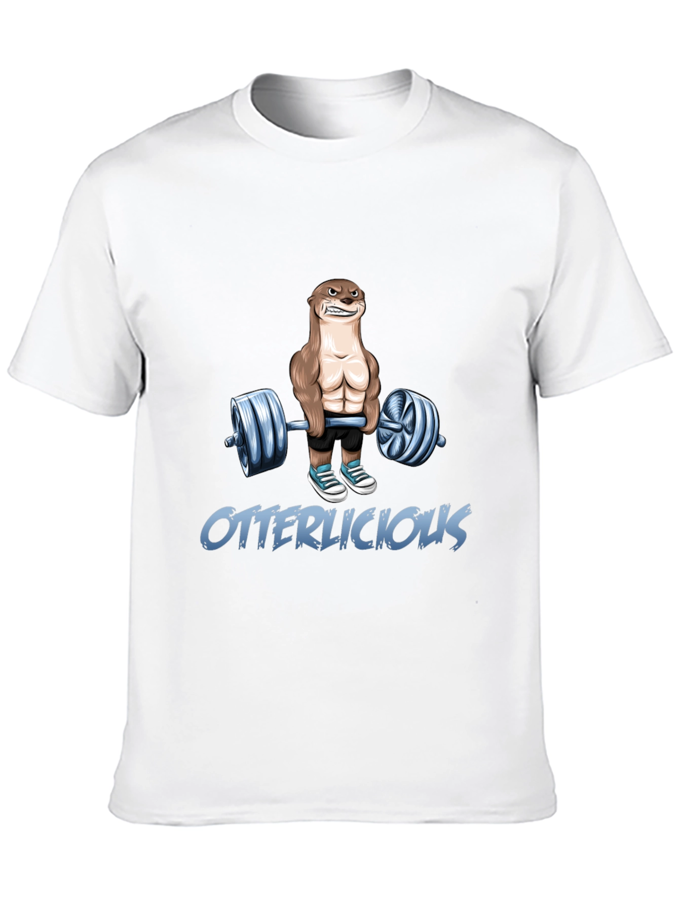 Black Otterlicious Workout T-Shirt - Funny Fitness Tee view 10