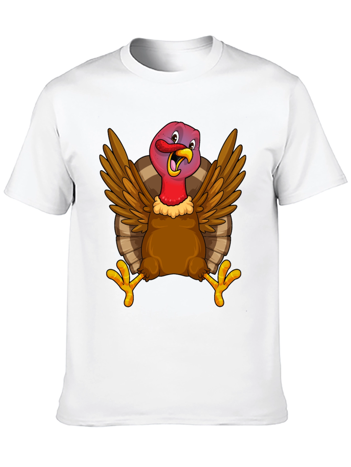 Black Funny Turkey Graphic Tee - Thanksgiving Holiday T-Shirt view 10