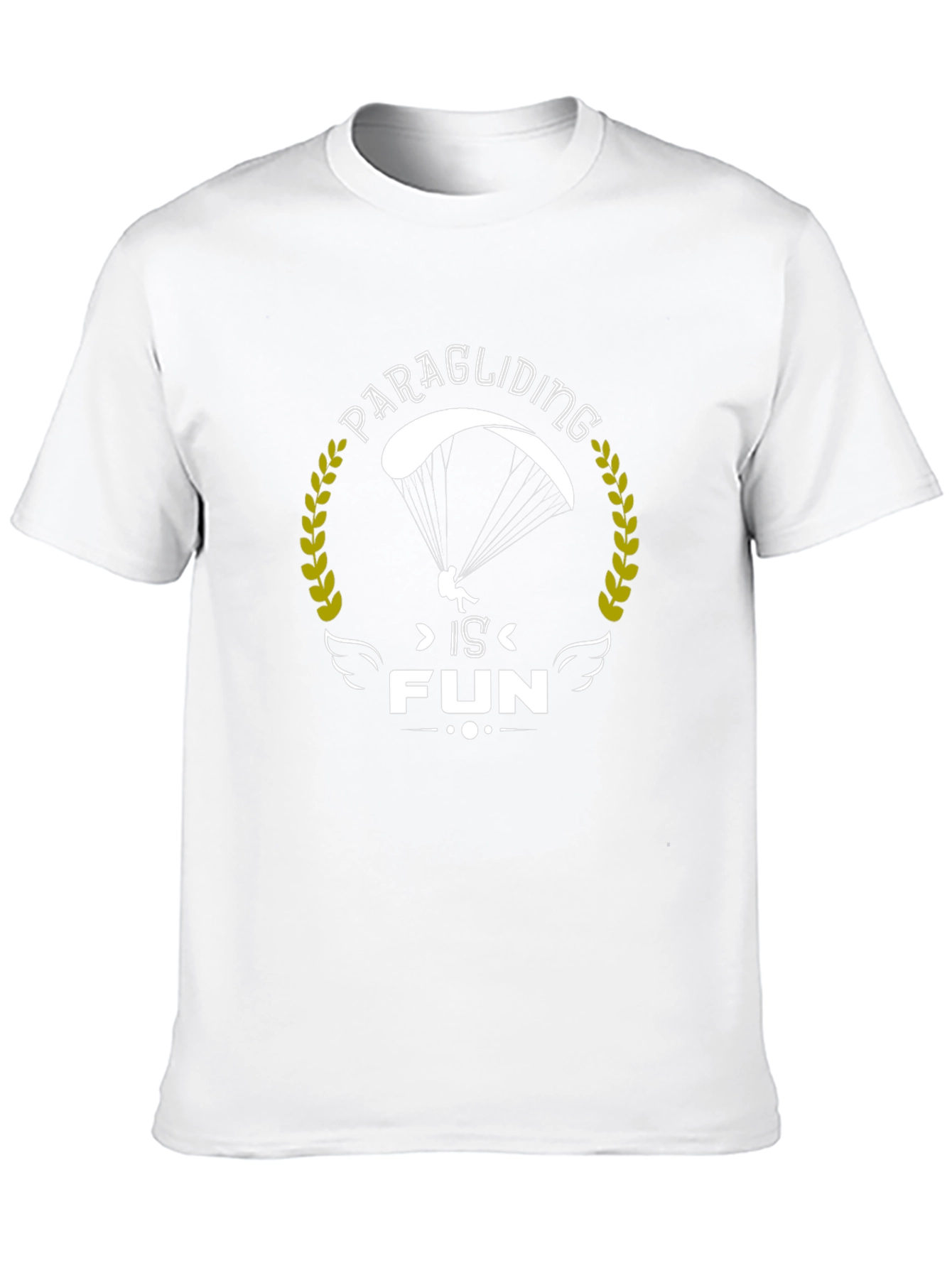 Black Paragliding is Fun Graphic Tee - Black Cotton T-Shirt view 10