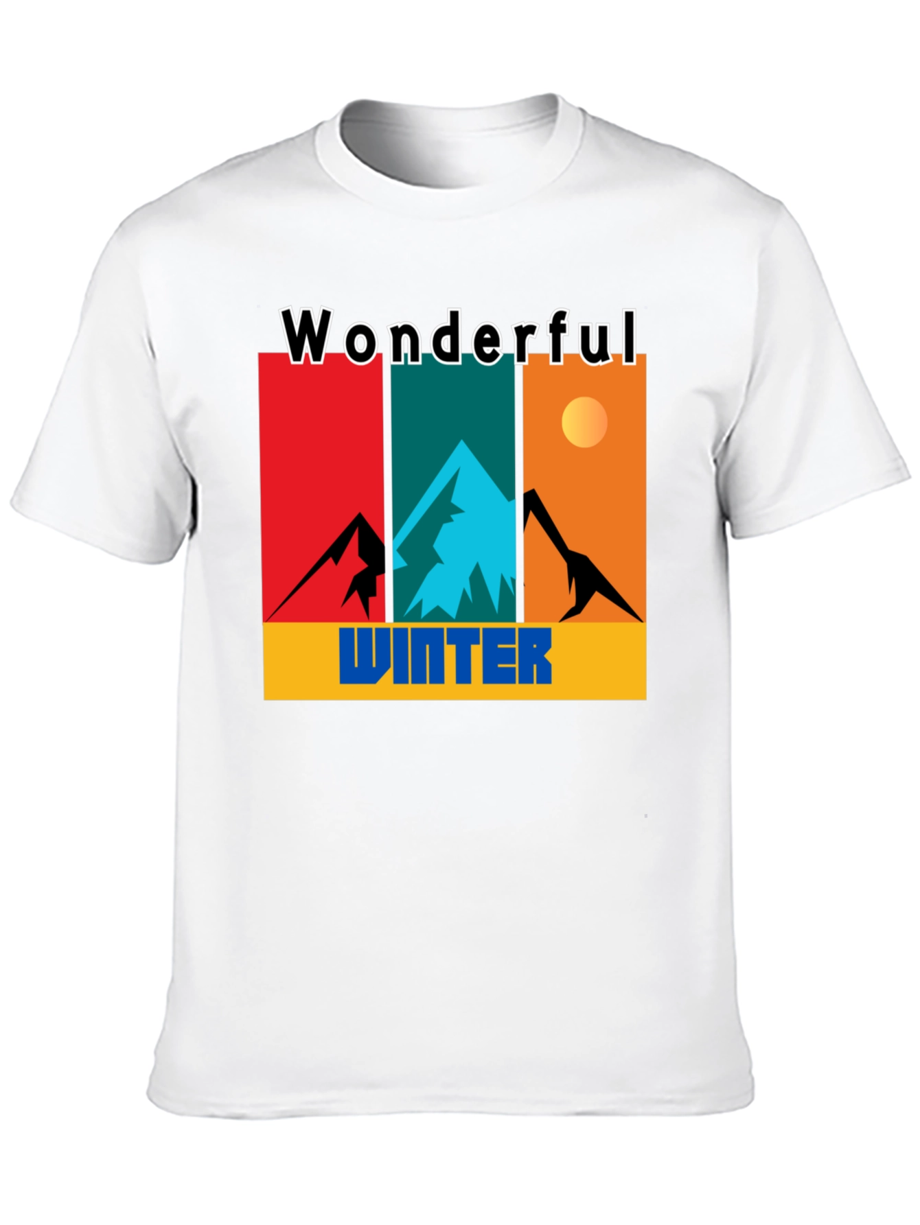 Black Wonderful Winter Graphic Tee view 10