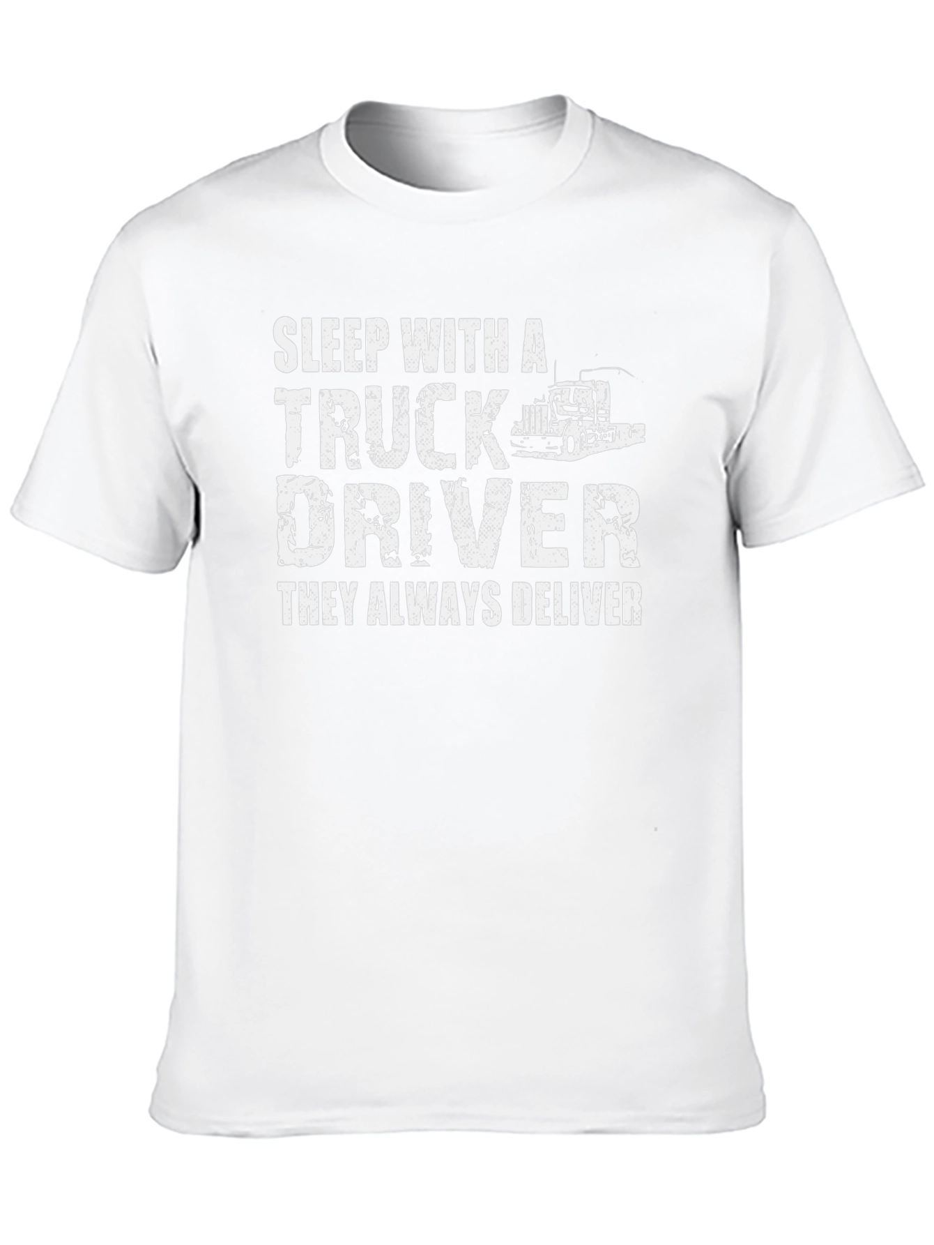 Black Sleep With A Truck Driver T-Shirt view 10