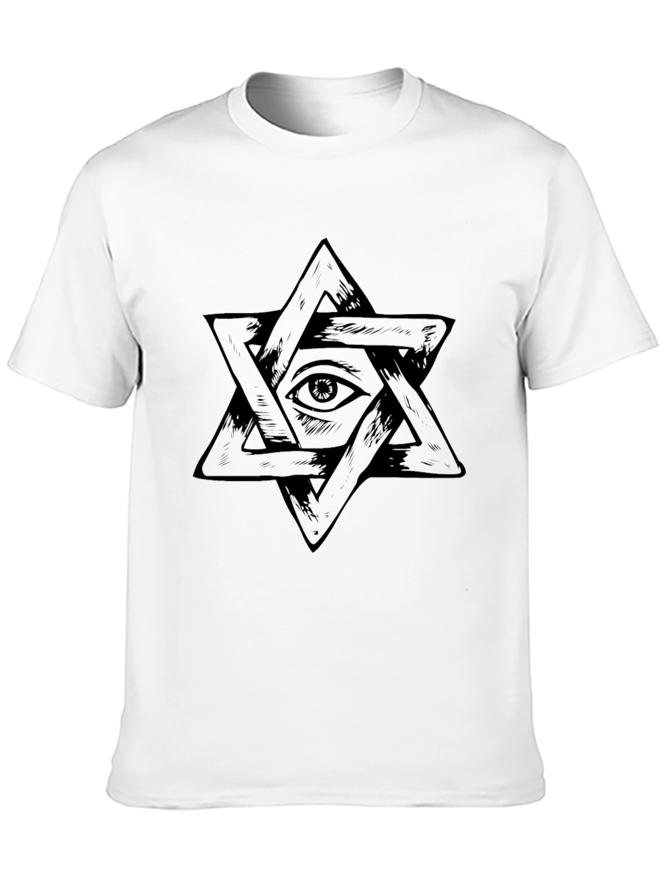 Black Eye of Providence Star T-Shirt - Black Graphic Tee view 10