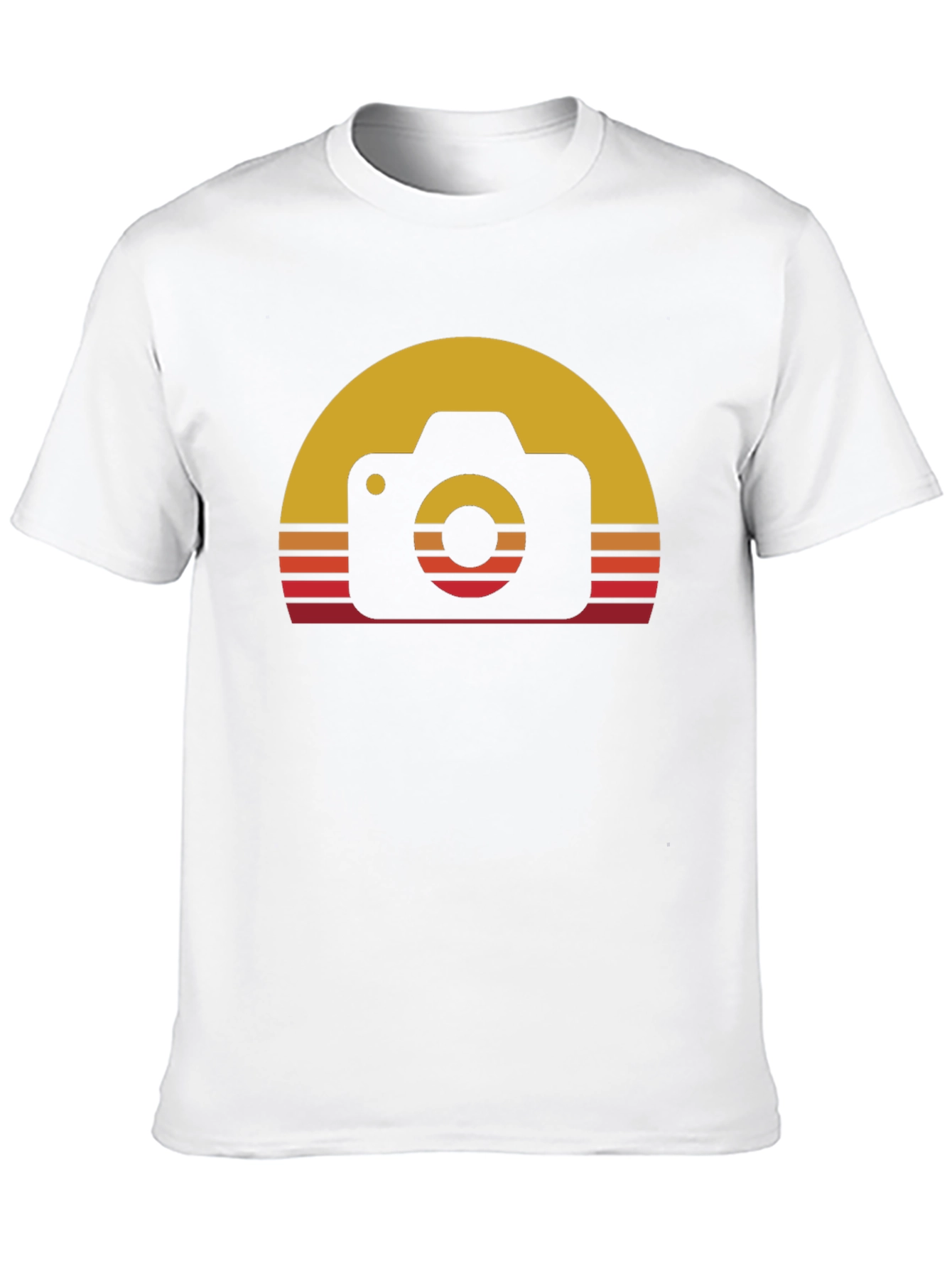 Black Retro Camera Sunset Graphic Tee - Black Cotton Blend view 10