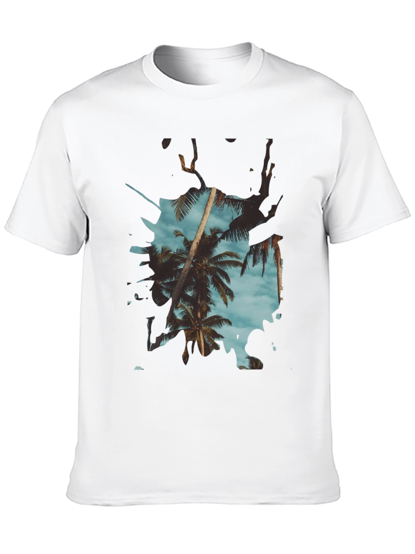 Black Tropical Palm Tree Graphic Tee - Summer Vibes view 10