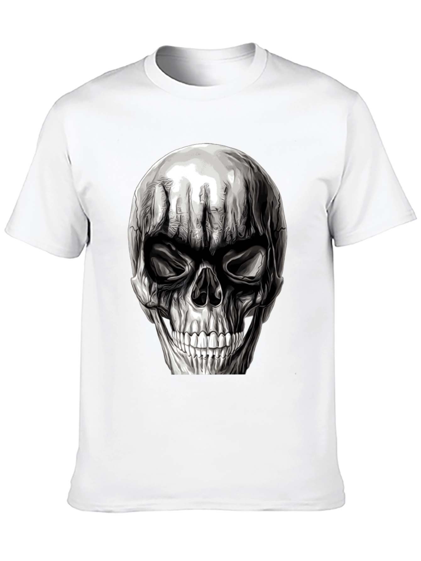 Black Skull Graphic T-Shirt - Men's Black Tee view 10