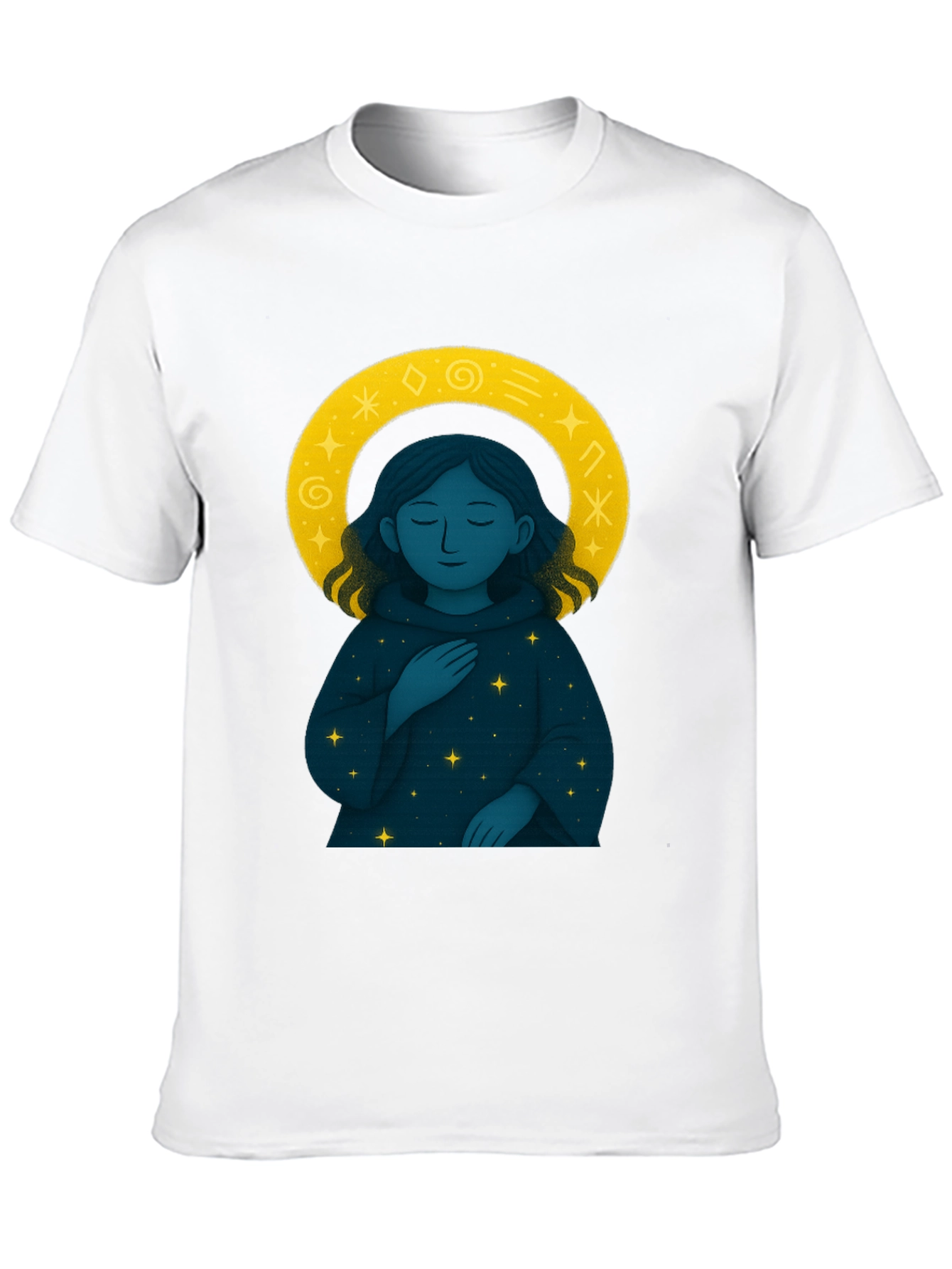 Black Celestial Starry Night Graphic Tee - Unisex Black T-Shirt view 10