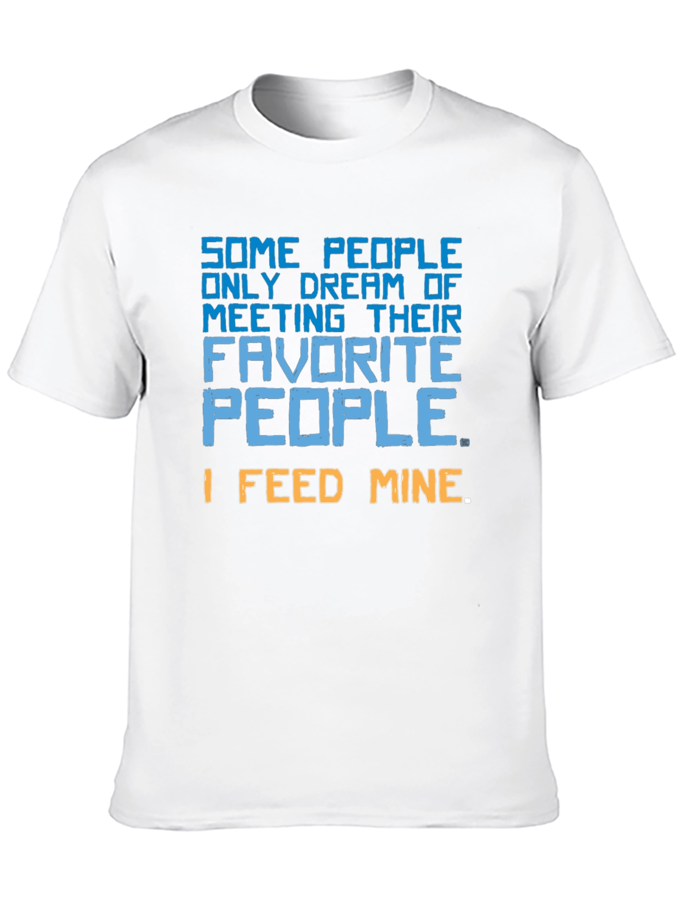 Black Humorous 'I Feed Mine' Graphic Print Black T-Shirt view 10