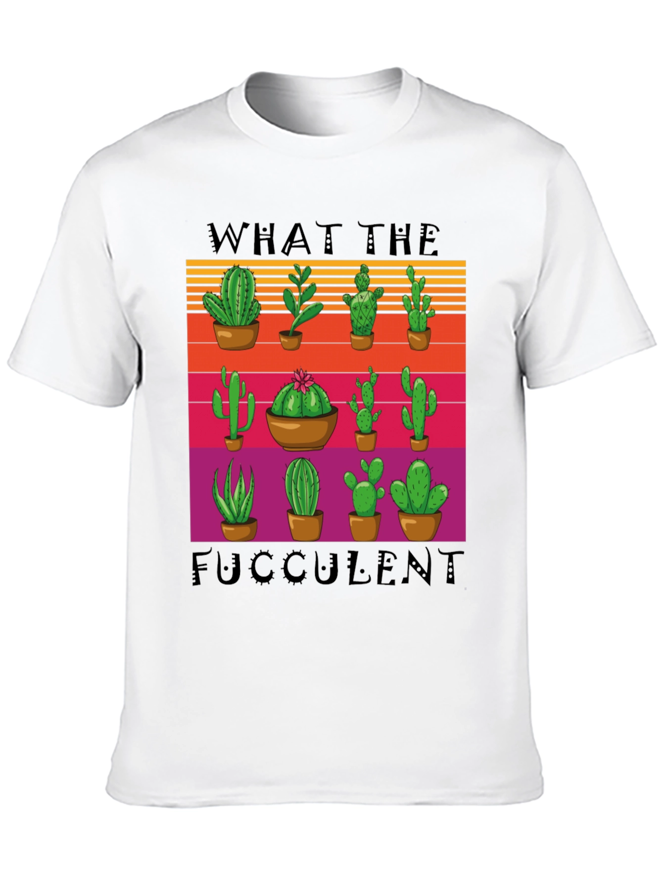 Black What the Fucculent T-Shirt view 10