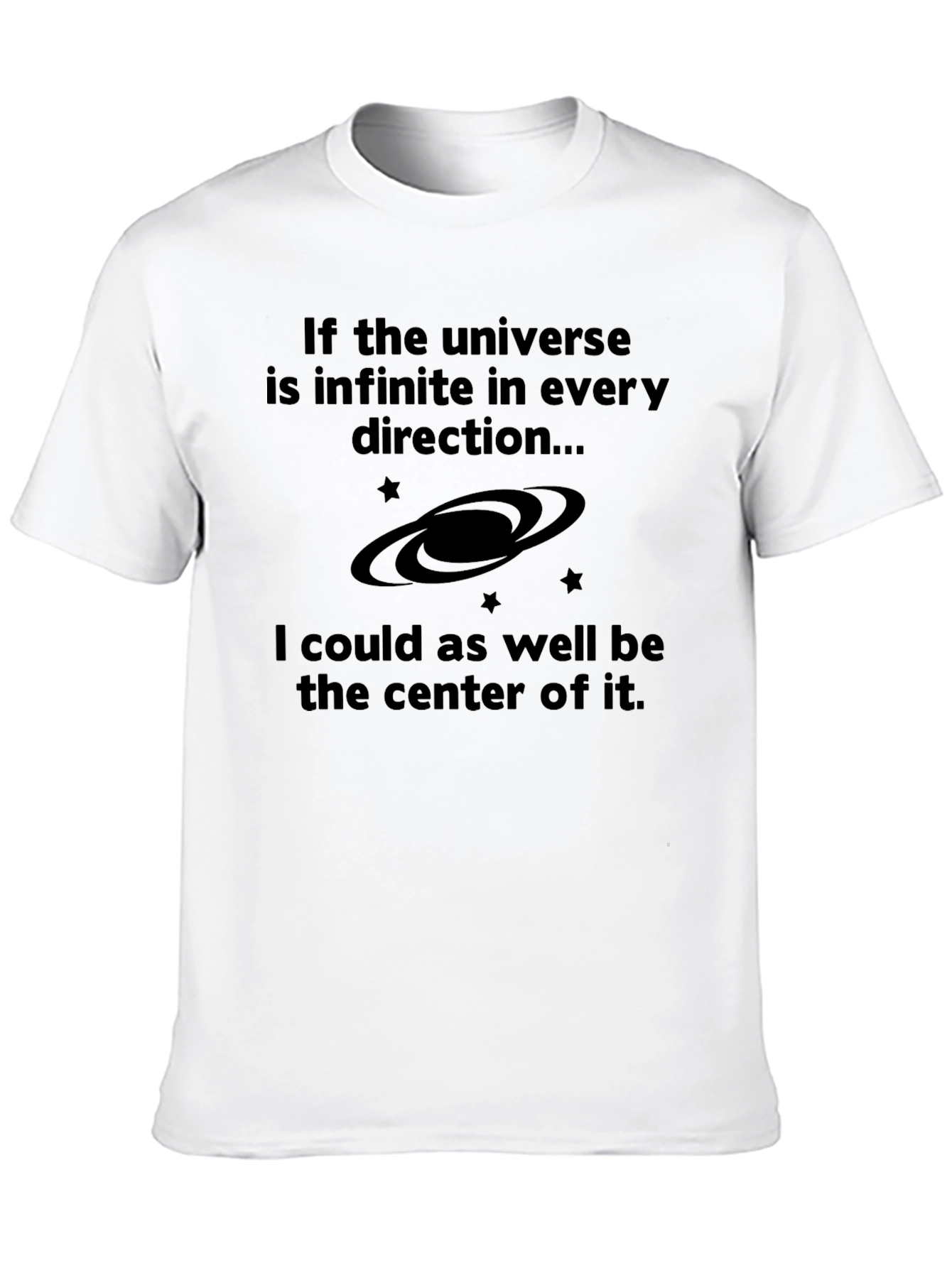 Black Infinite Universe T-Shirt - Center of It All view 10