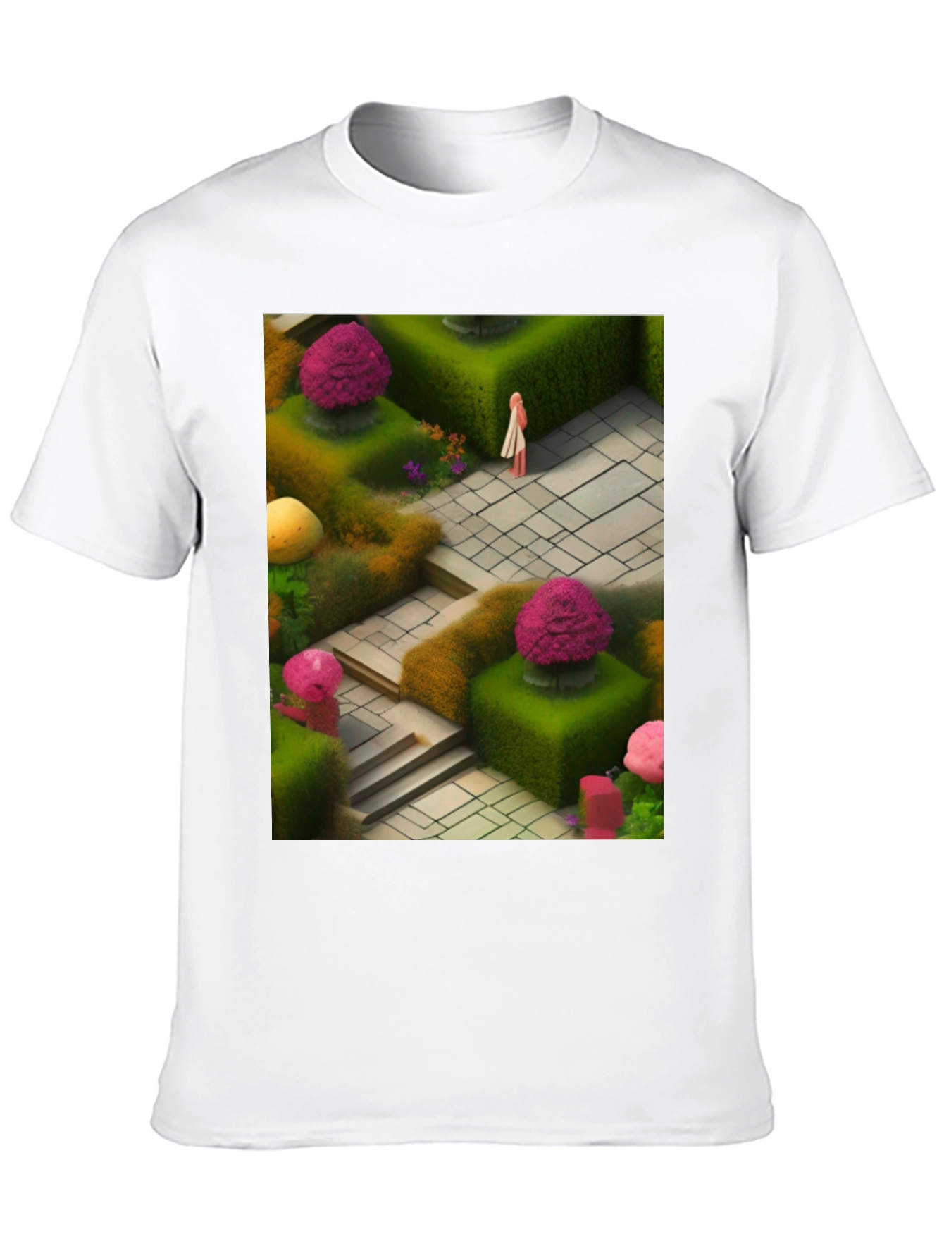 Garden Maze Graphic Tee - Black - 10
