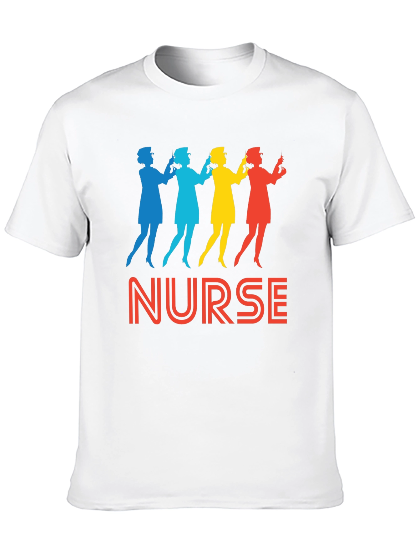 Black Nurse Silhouette Graphic Tee - Retro Style view 10