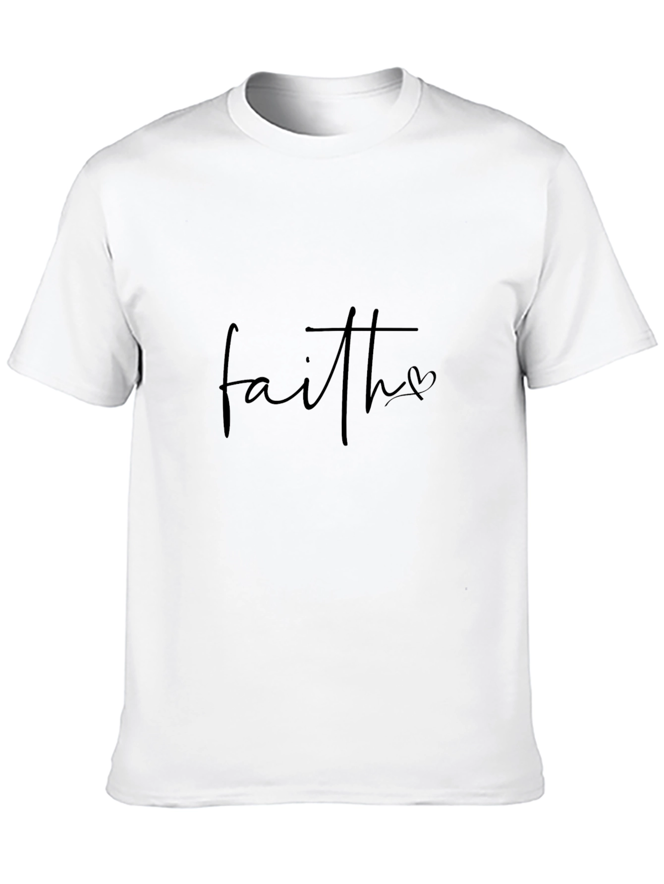 Black Faith Heart T-Shirt - Stylish Christian Apparel view 10