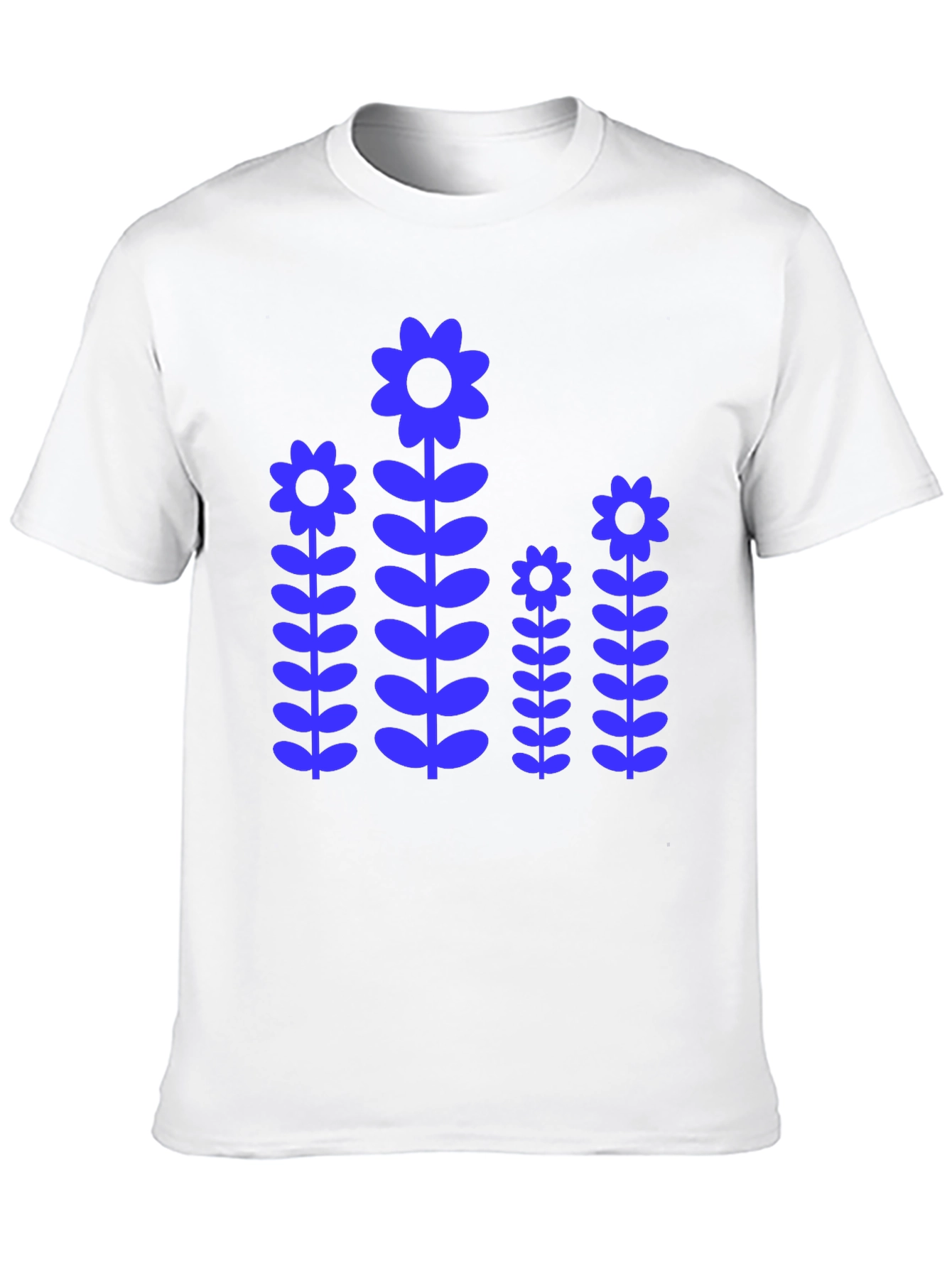 Black Blue Flower Power Graphic T-Shirt view 10