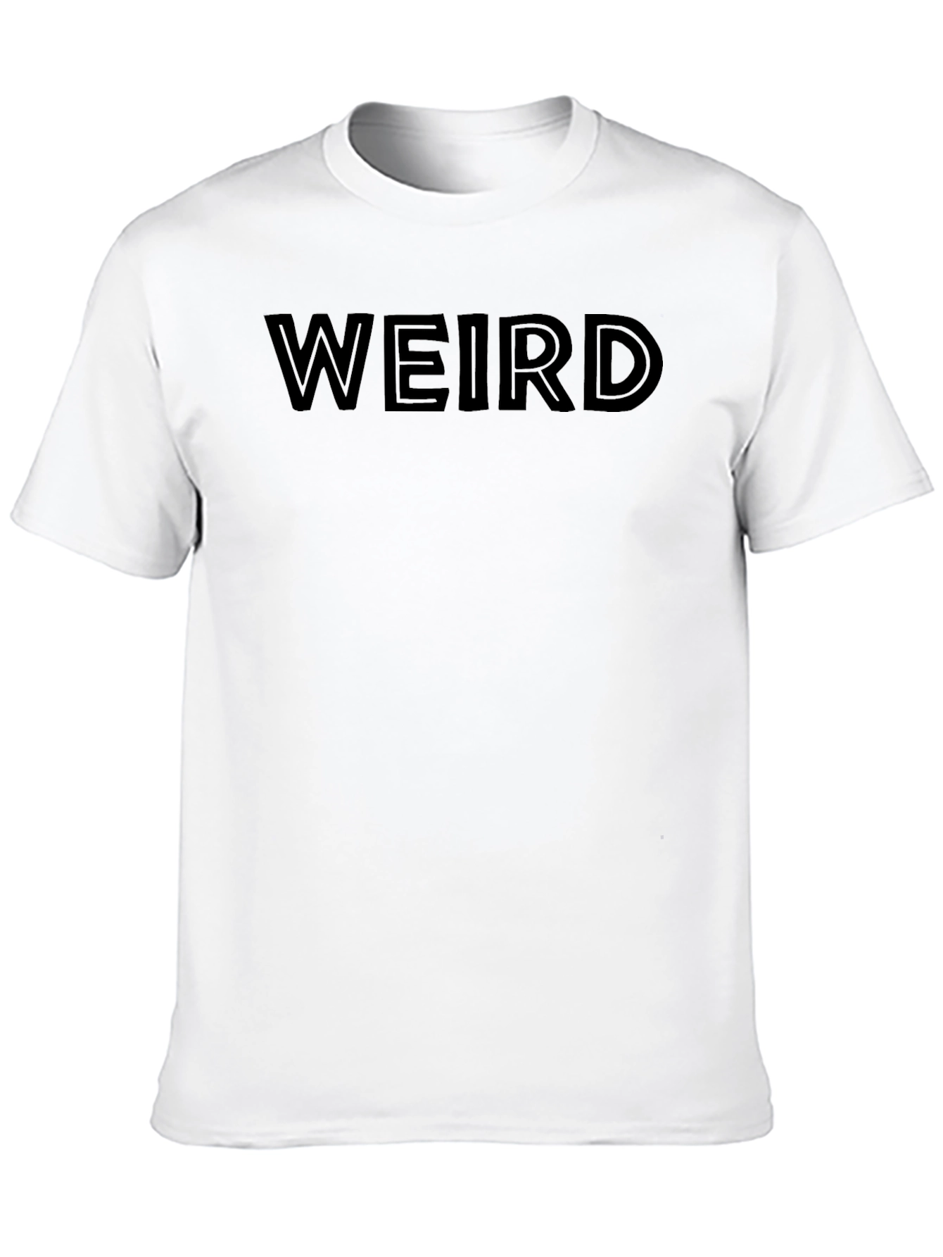 Black Men's 'Weird' Black Graphic T-Shirt - Casual Style view 10