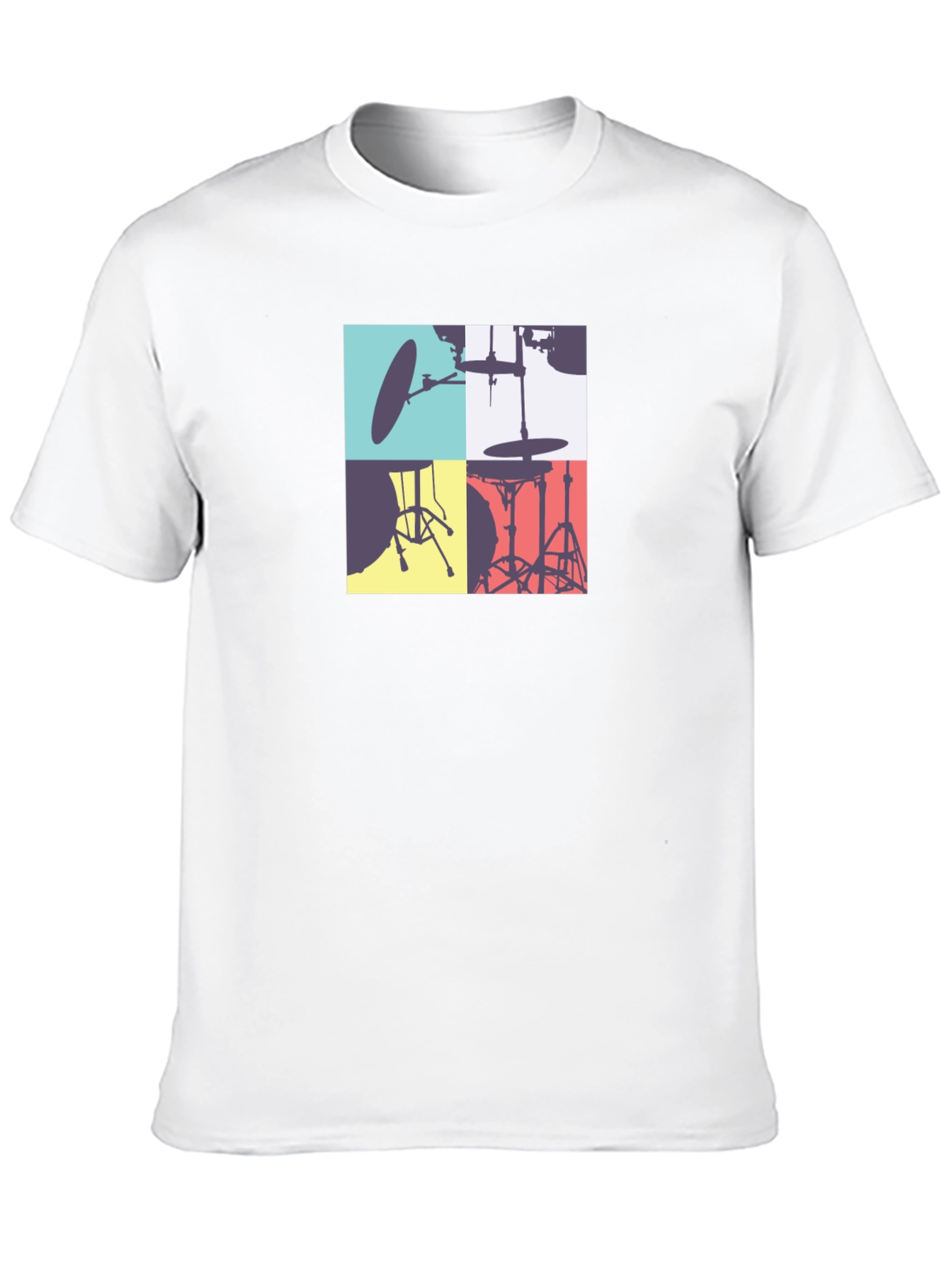 Black Drum Kit Graphic Tee - Stylish Music Lover T-Shirt view 10