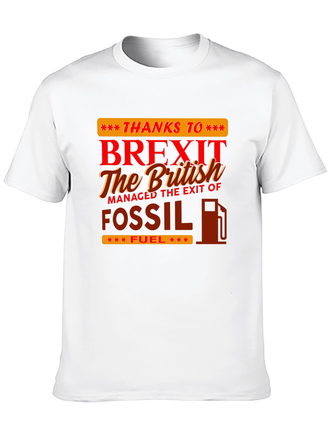 Black Brexit Fossil Fuel Graphic Tee view 10