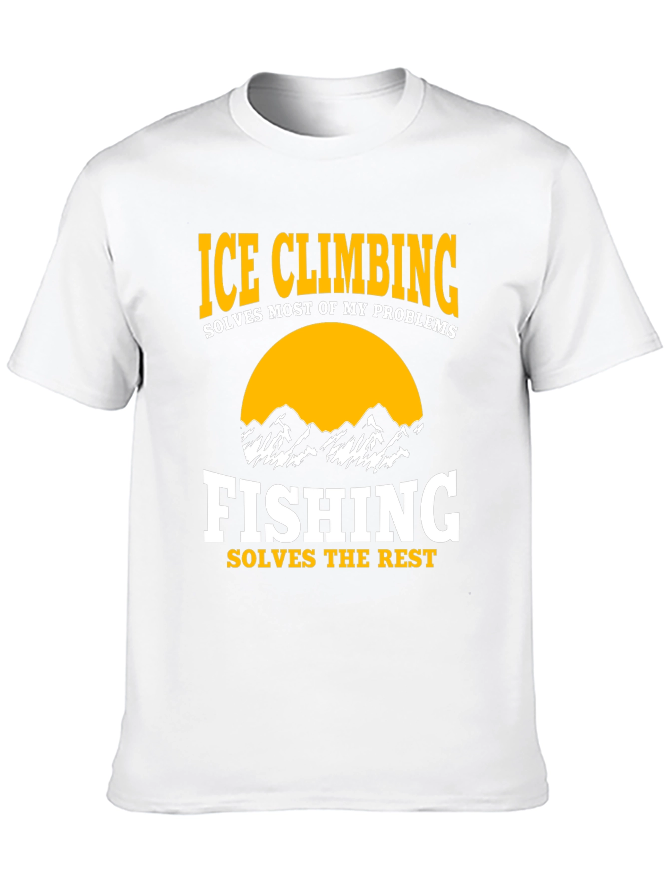 Black Ice Climbing & Fishing Graphic T-Shirt view 10
