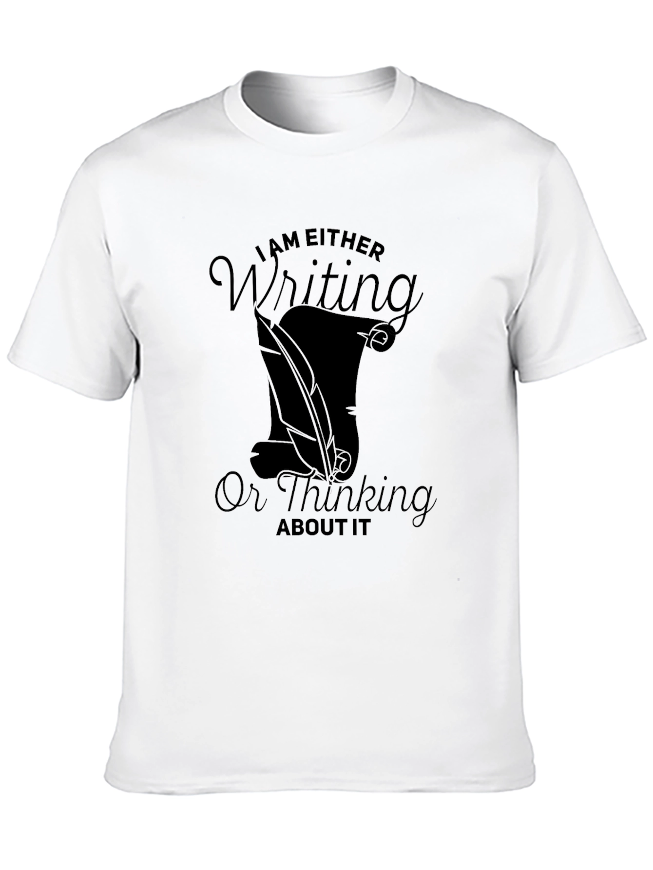 Black I am Either Writing T-Shirt view 10