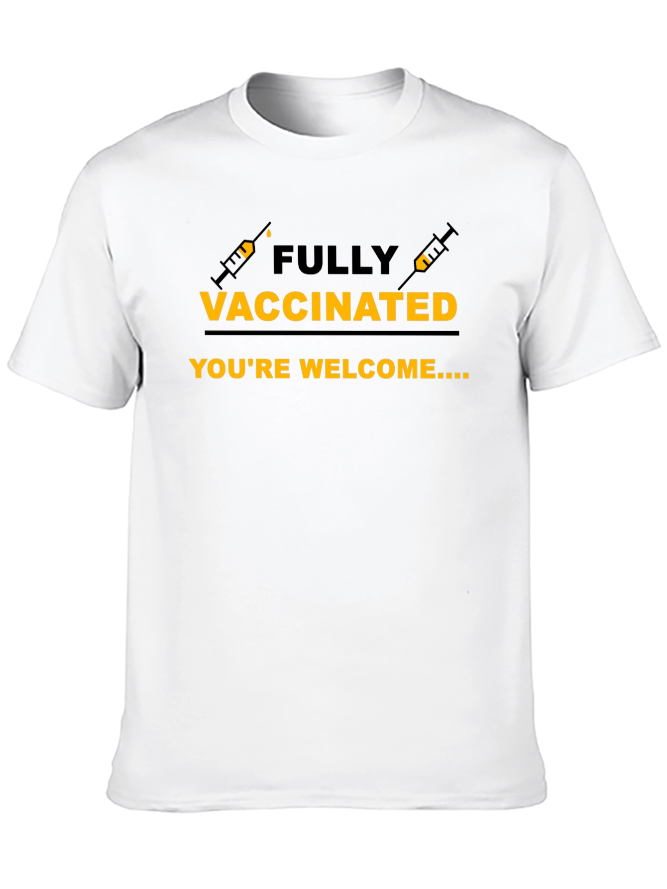 Black Fully Vaccinated T-Shirt Funny Vaccine Tee view 10