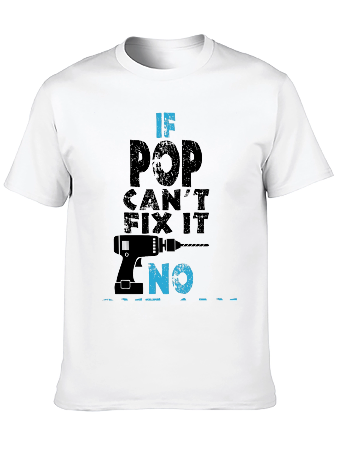 Black If Pop Can't Fix It No Funny Father's Day T-Shirt view 10