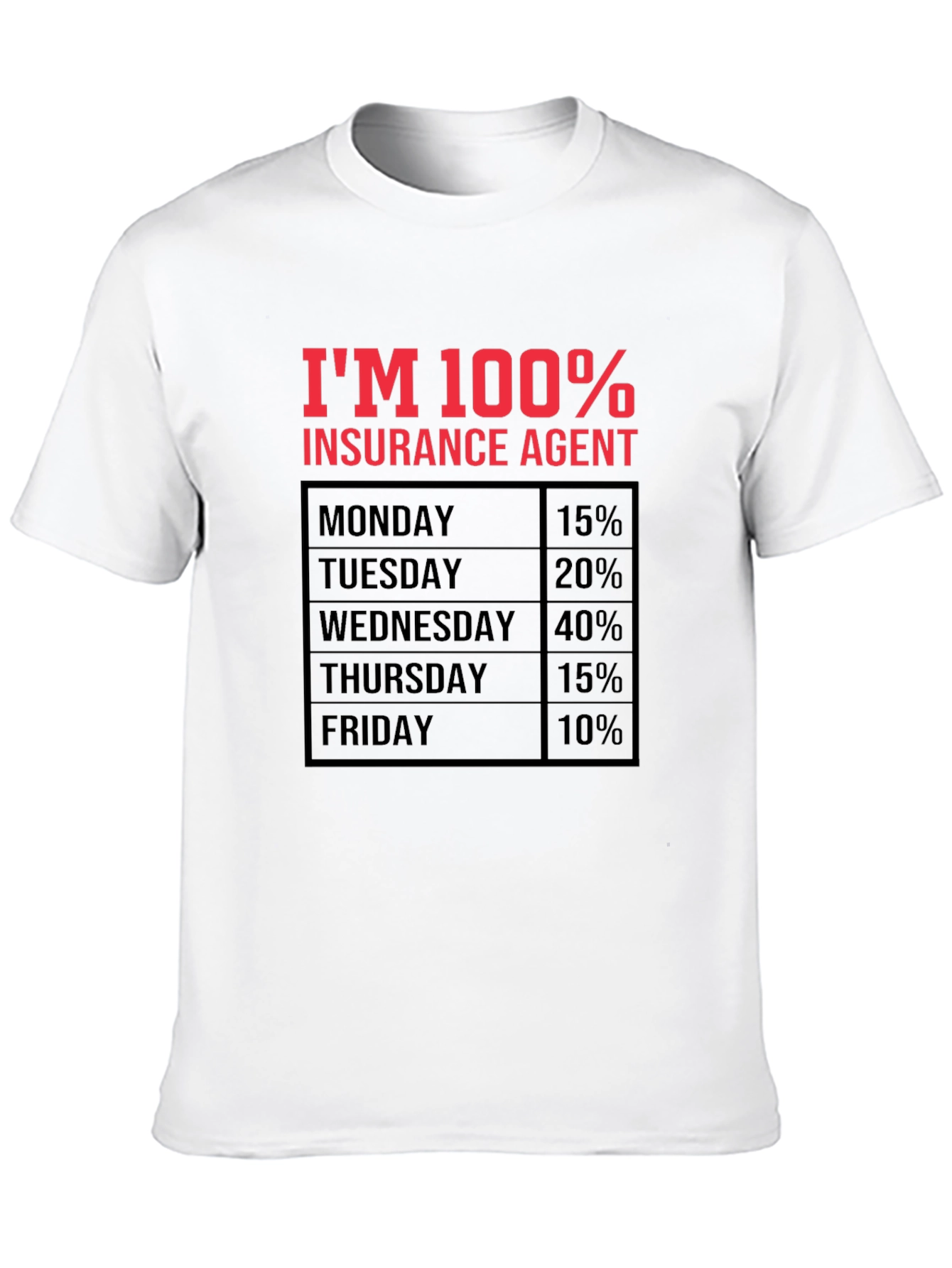 Black Funny Insurance Agent T-Shirt view 10