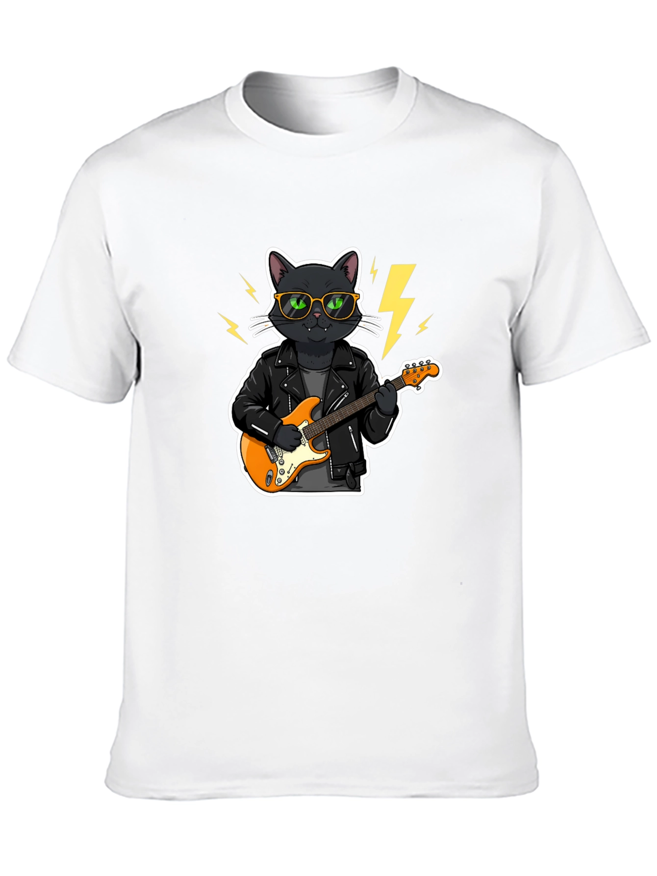 Black Cool Cat Rocker T-Shirt - Black view 10