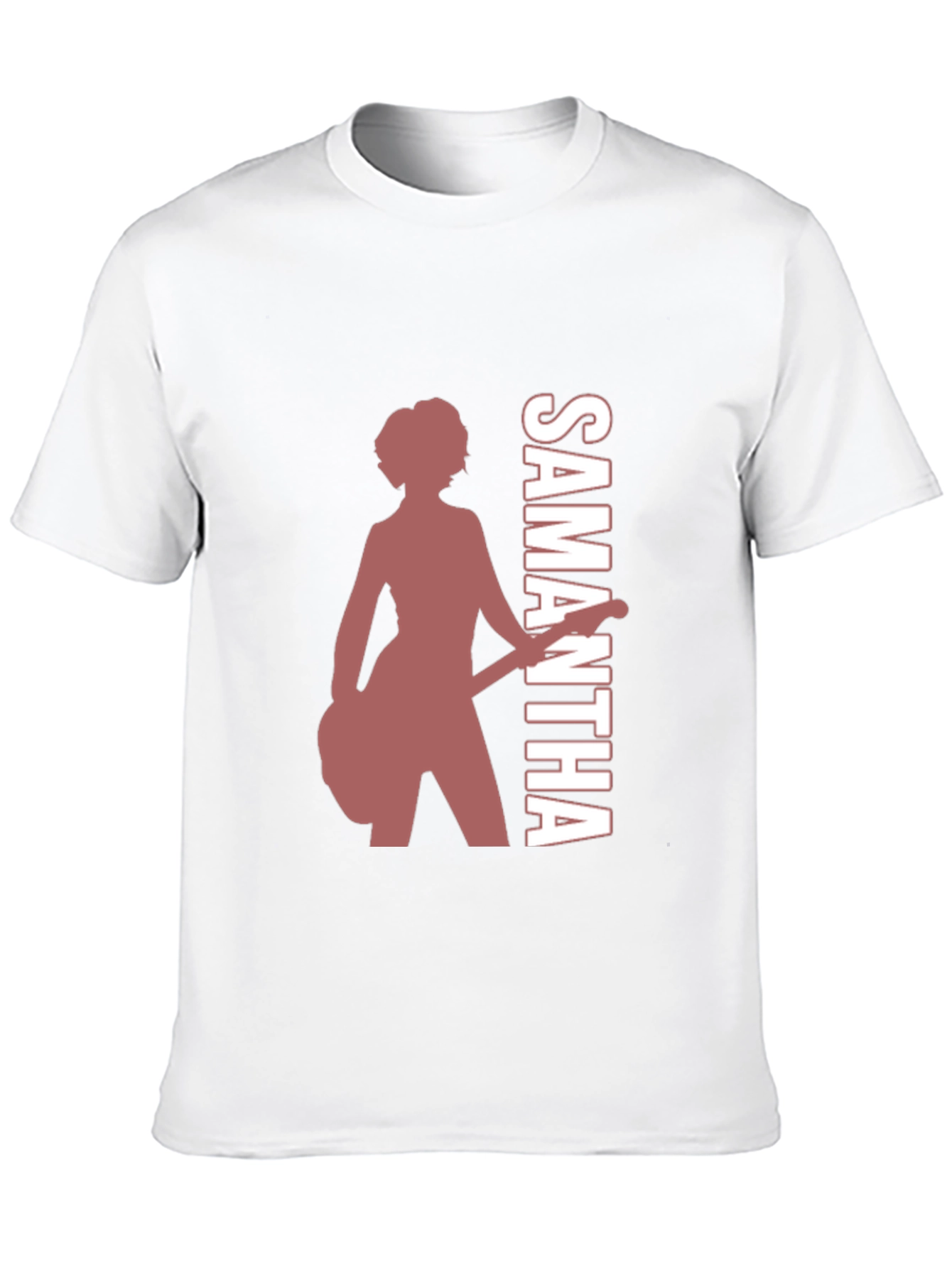 Black Samantha Guitar Player Graphic Tee view 10