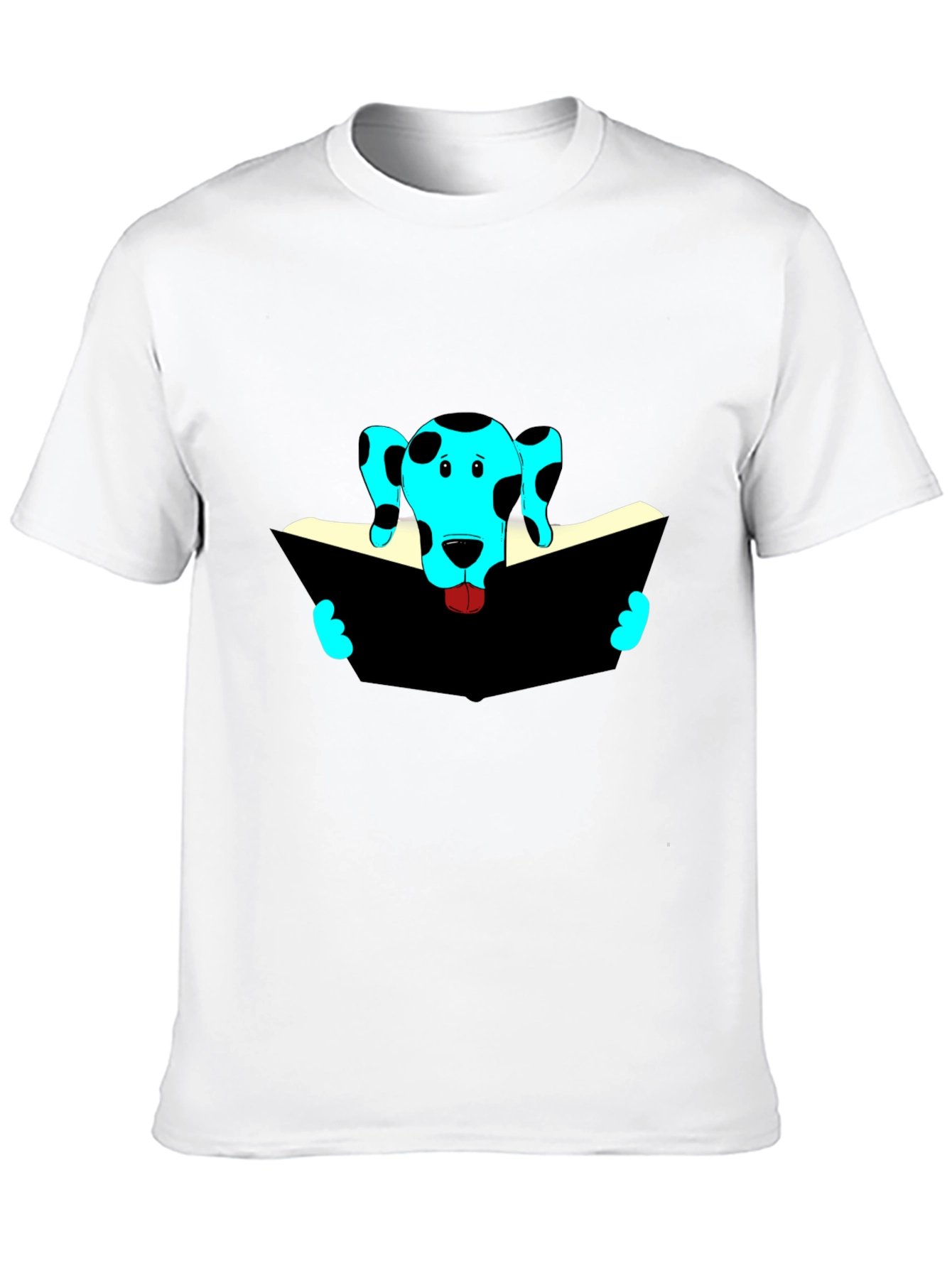 Black Dog Reading Black T-Shirt view 10