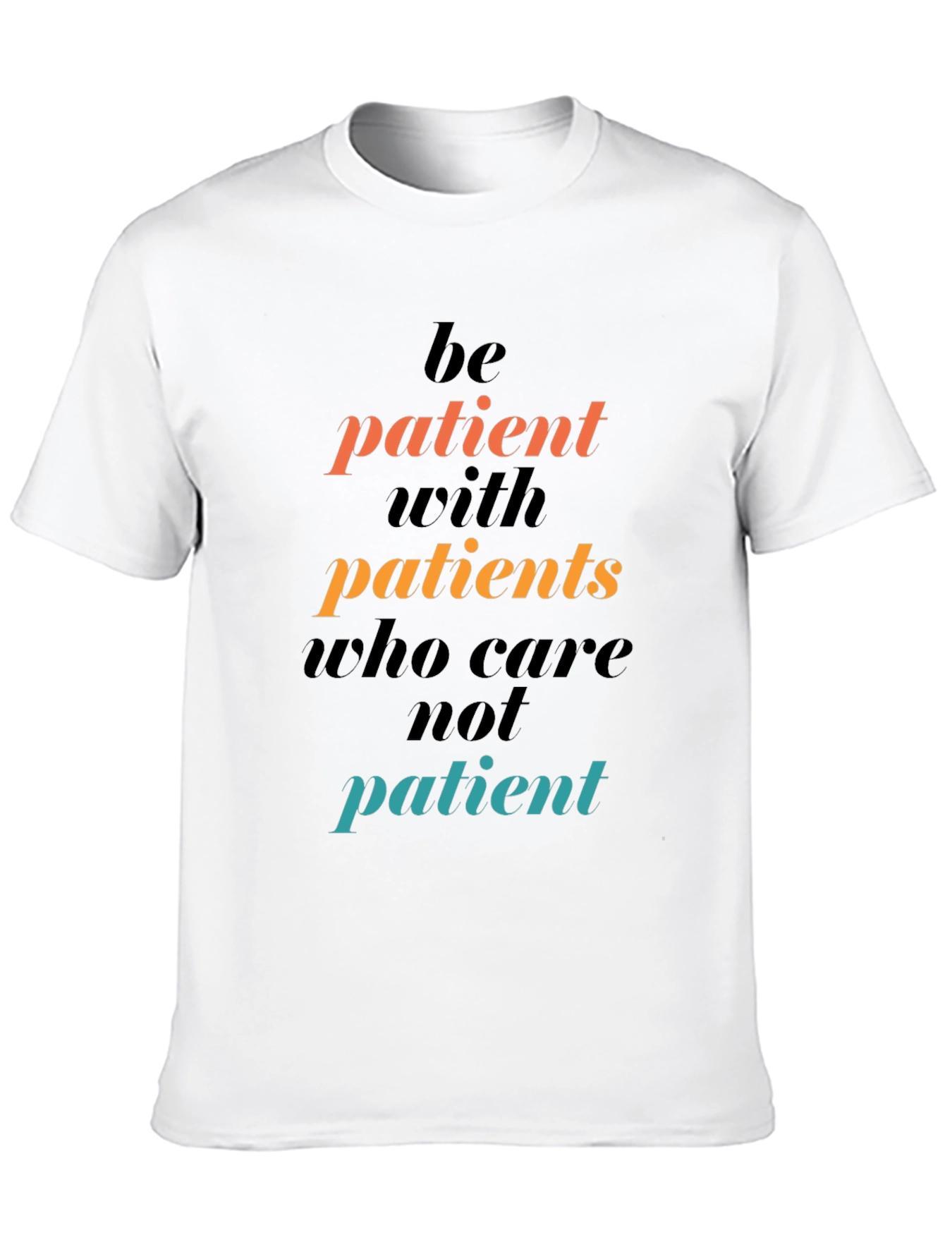 Black Be Patient Graphic Tee - Motivational T-Shirt view 10