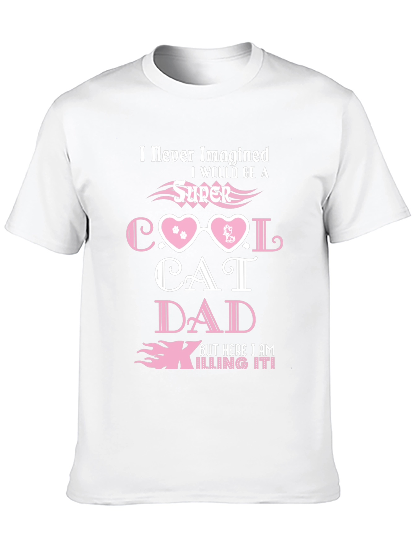 Black Super Cool Cat Dad T-Shirt view 10