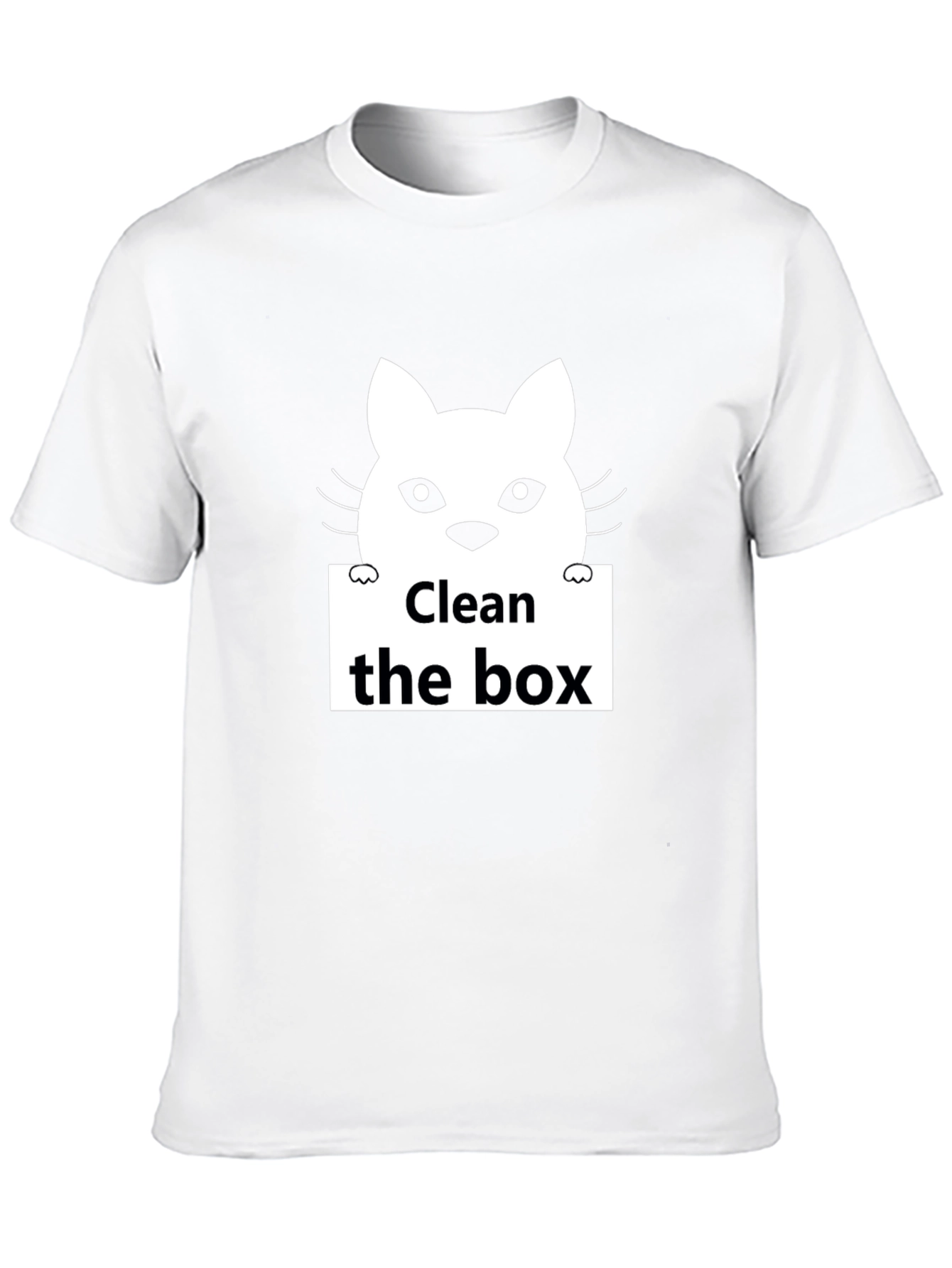 Black Clean the Box Cat Graphic Black T-Shirt view 10