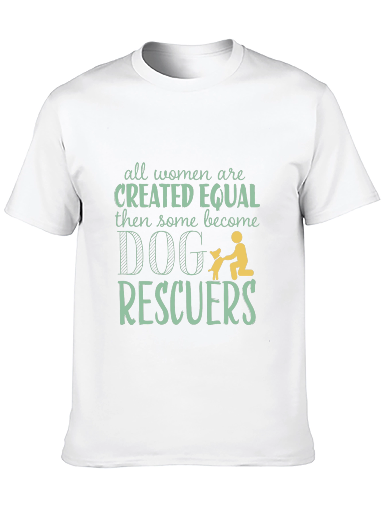 Black Dog Rescuer Tee - All Women Are Created Equal T-Shirt view 10